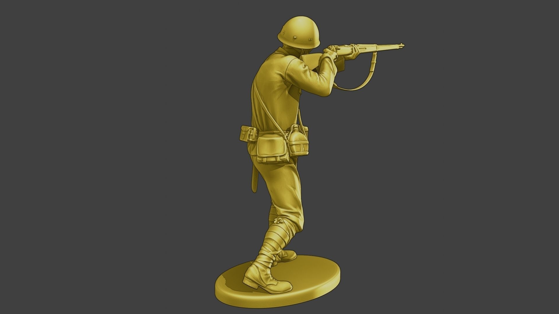 Japanese soldier ww2 Shoot Stand J2 3D print model_7