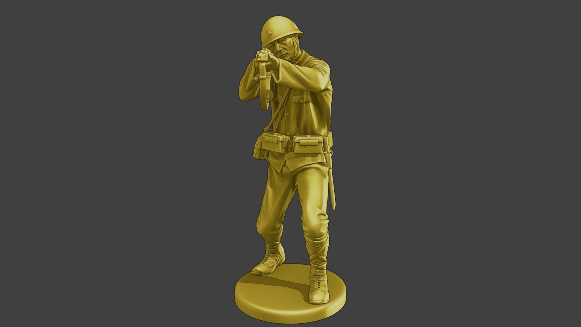 Japanese soldier ww2 Shoot Stand J2 3D print model_1
