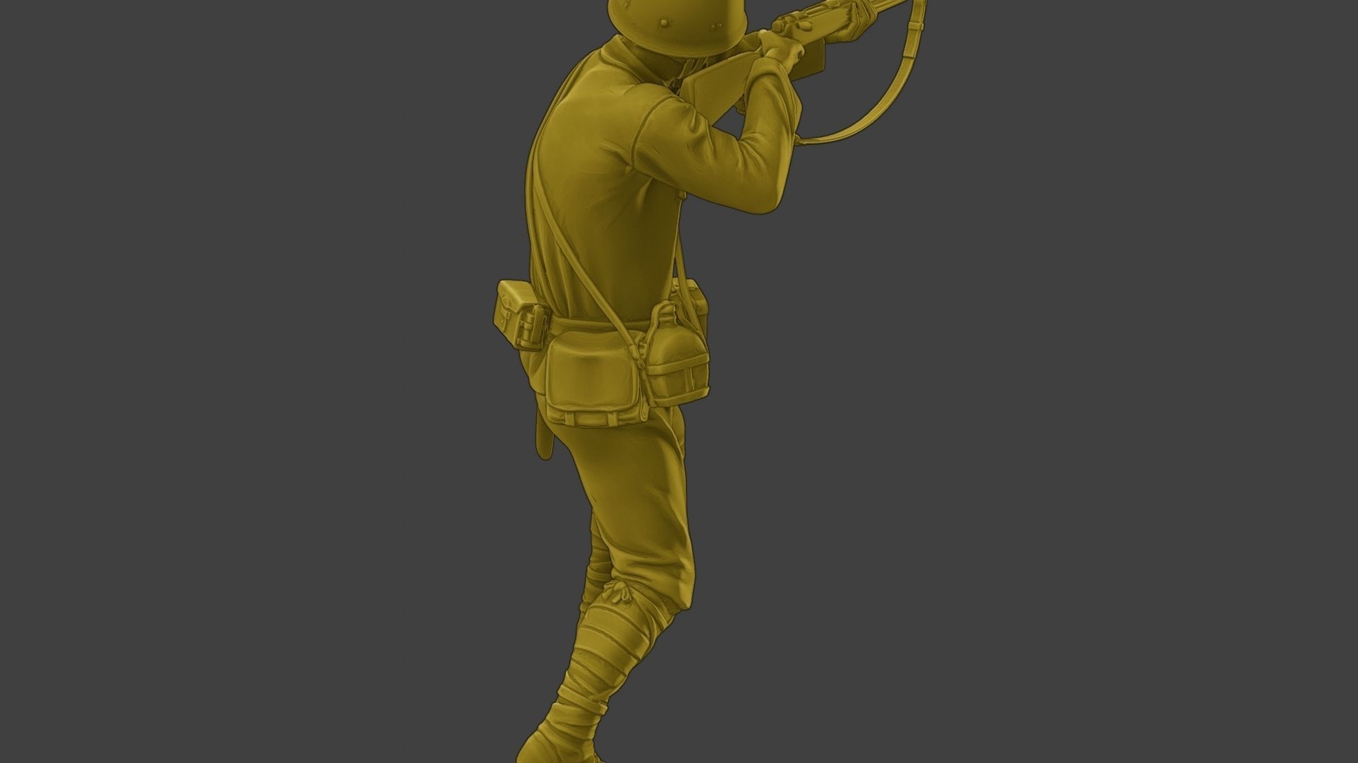 Japanese soldier ww2 Shoot Stand J2 3D print model_24