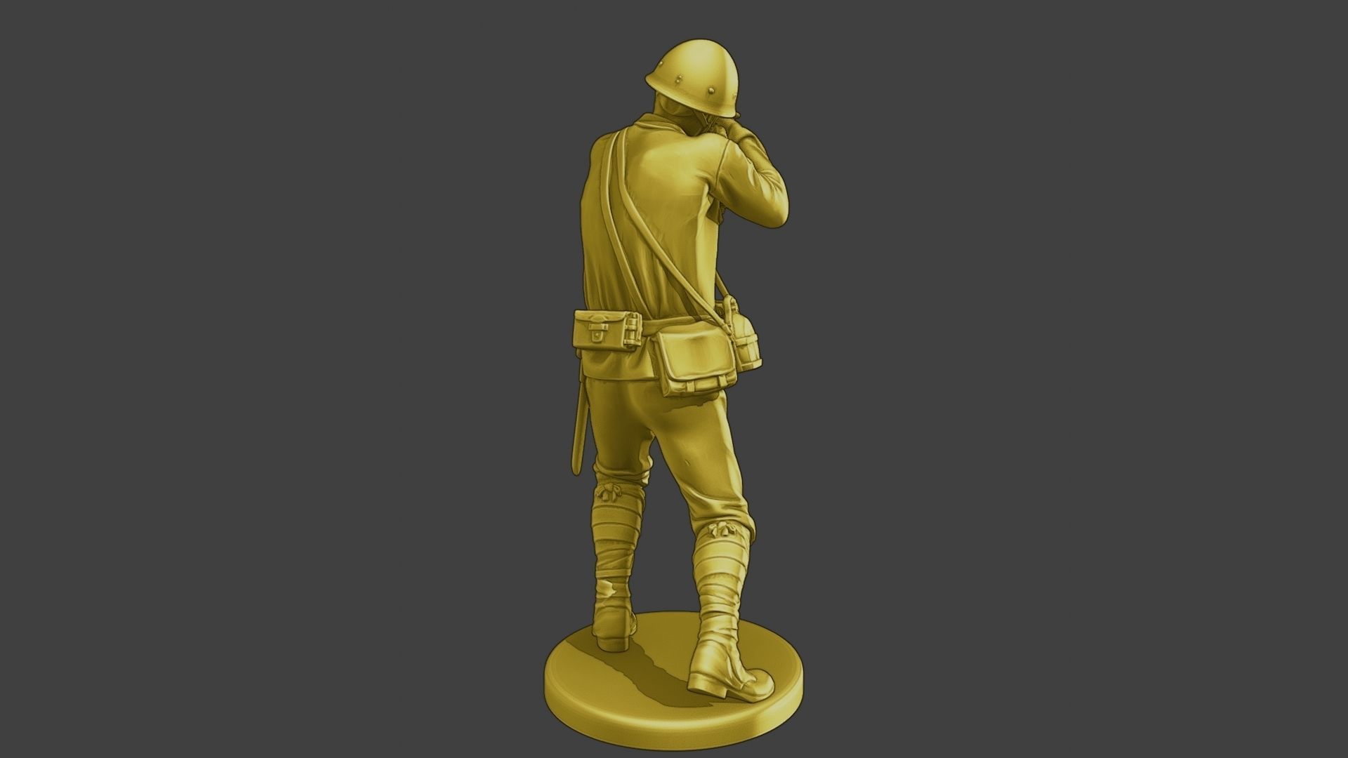 Japanese soldier ww2 Shoot Stand J2 3D print model_6