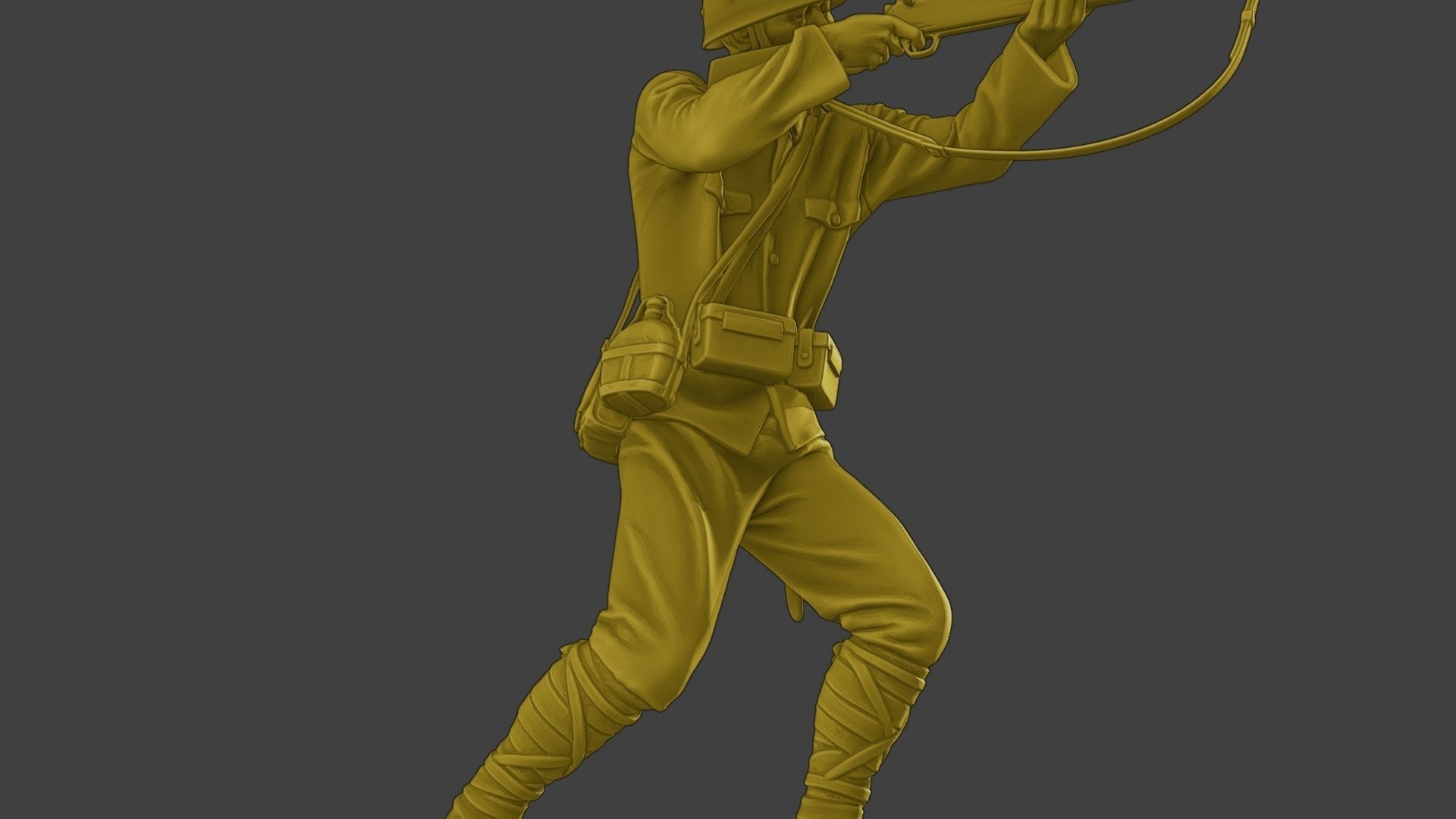 Japanese soldier ww2 Shoot Stand J2 3D print model_29