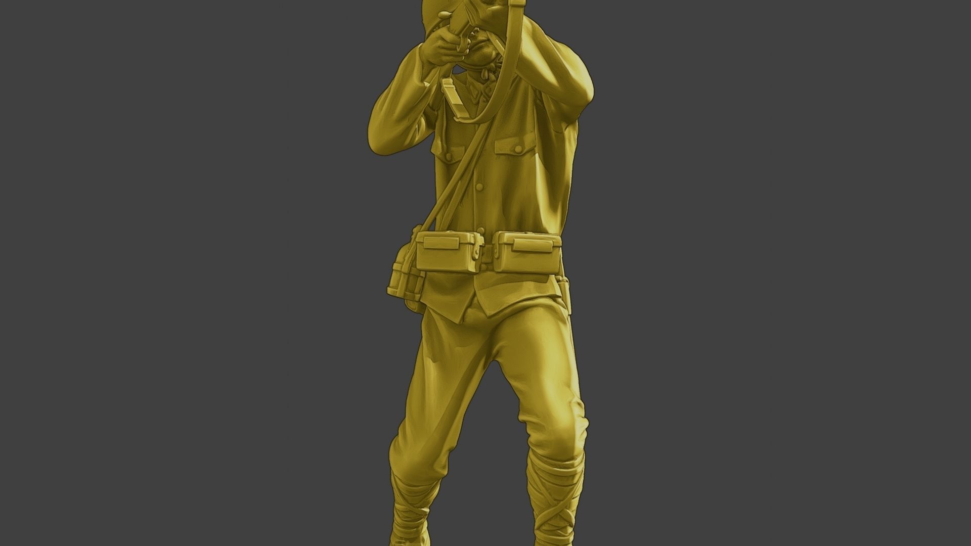 Japanese soldier ww2 Shoot Stand J2 3D print model_28