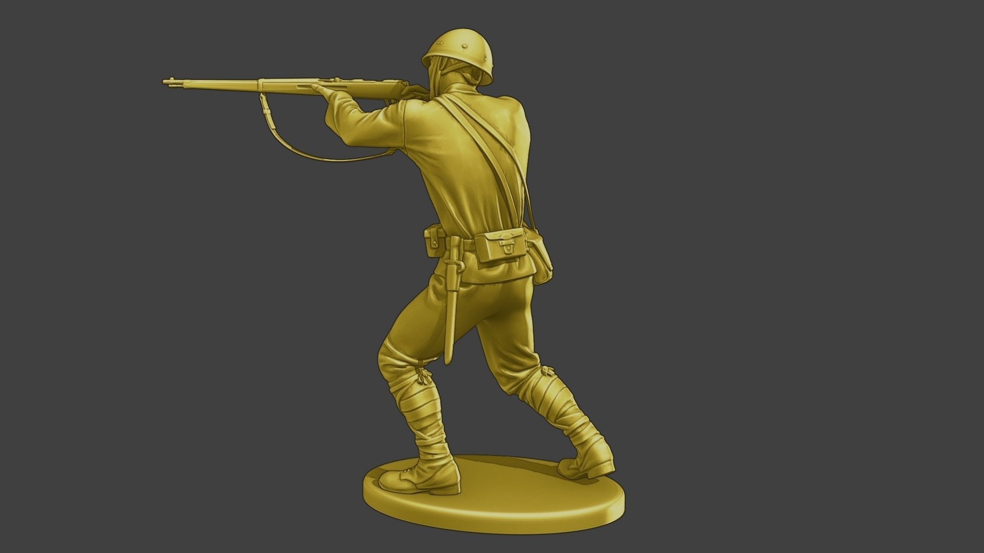Japanese soldier ww2 Shoot Stand J2 3D print model_4