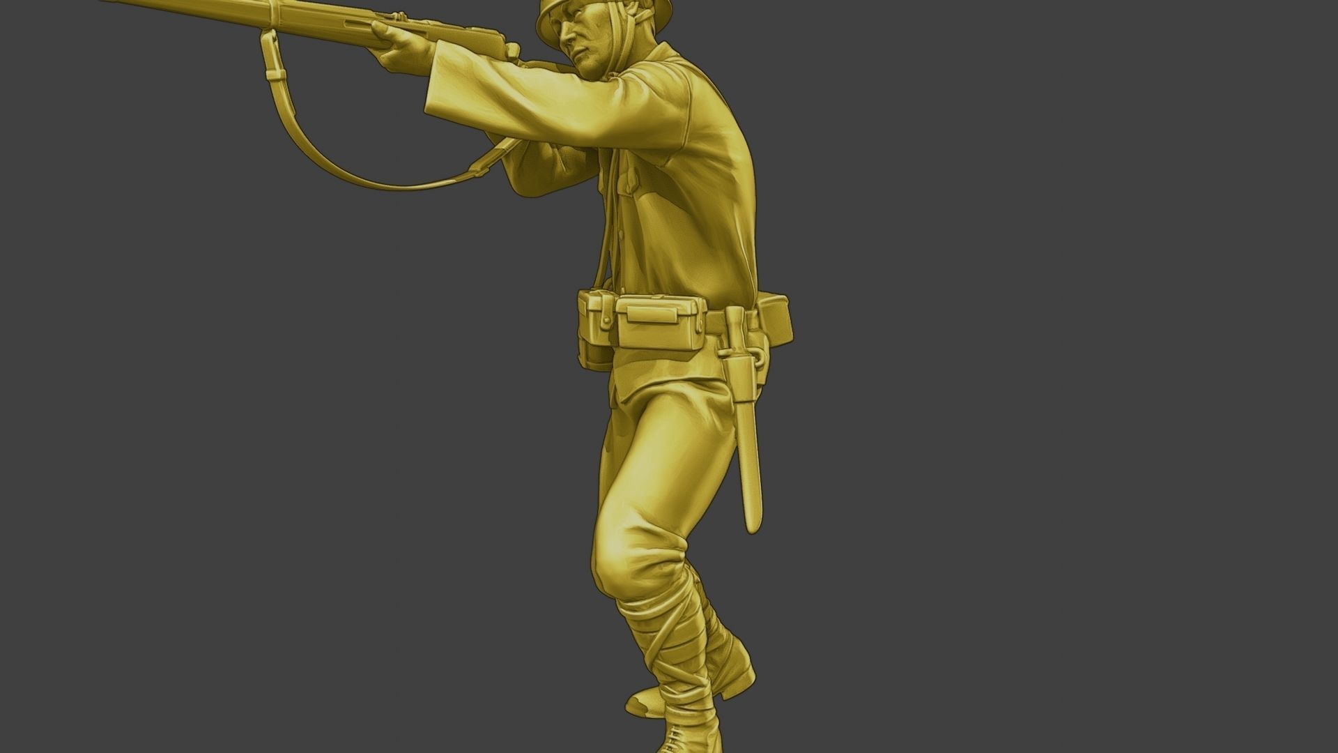Japanese soldier ww2 Shoot Stand J2 3D print model_27