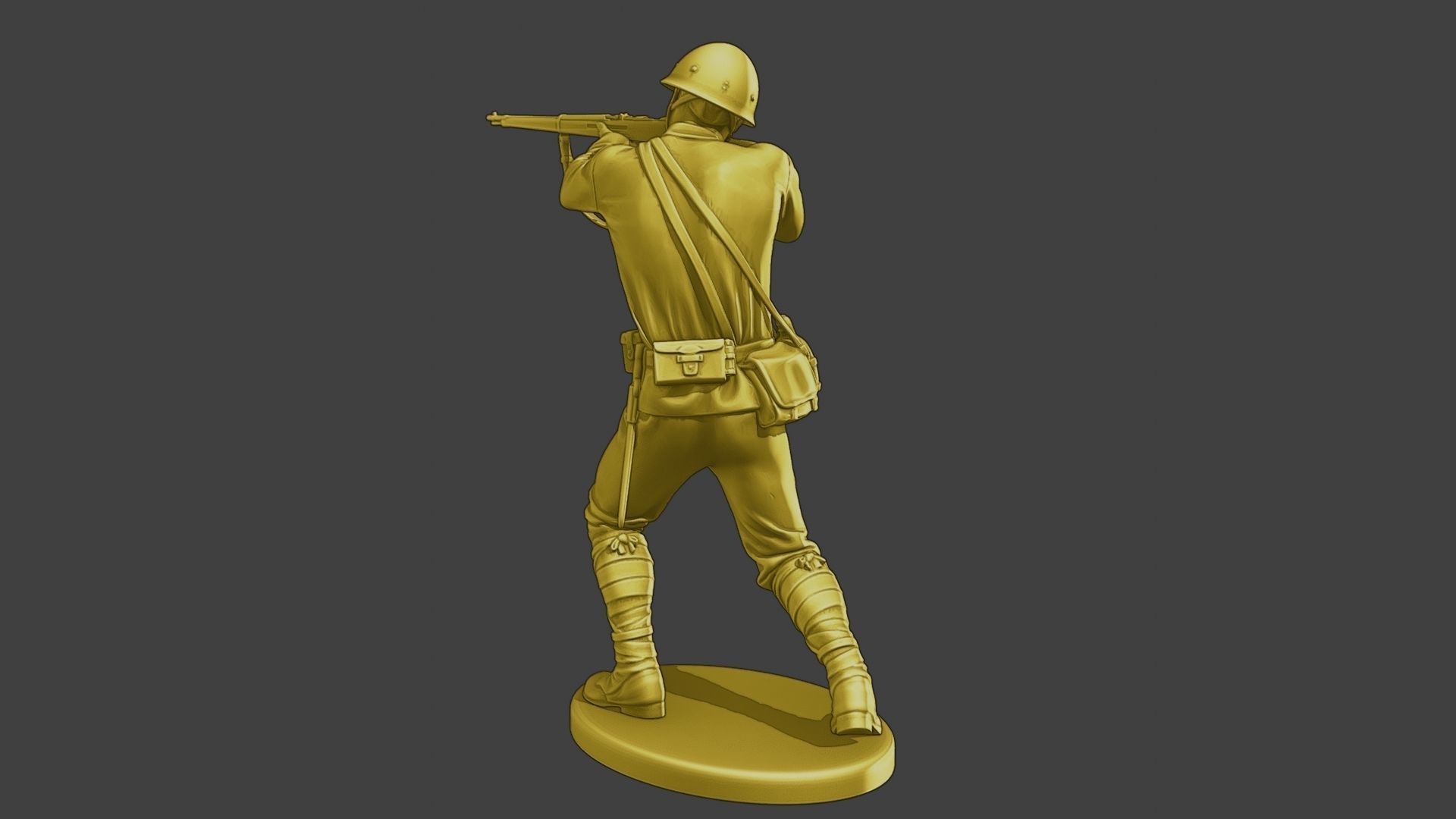 Japanese soldier ww2 Shoot Stand J2 3D print model_5