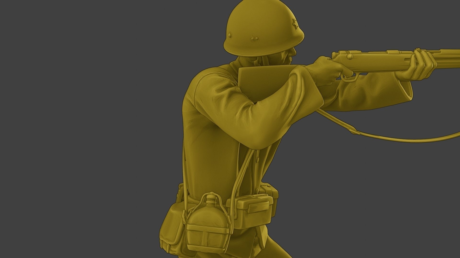 Japanese soldier ww2 Shoot Stand J2 3D print model_20