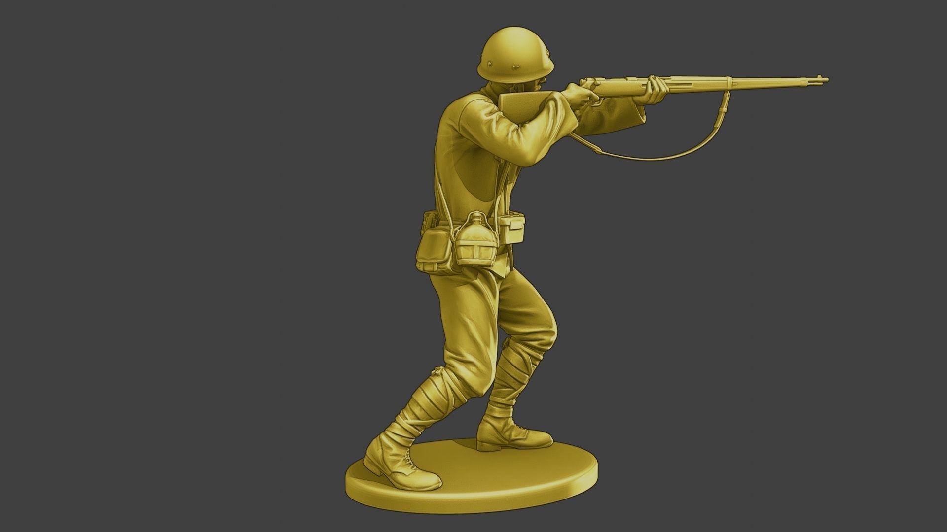 Japanese soldier ww2 Shoot Stand J2 3D print model_8