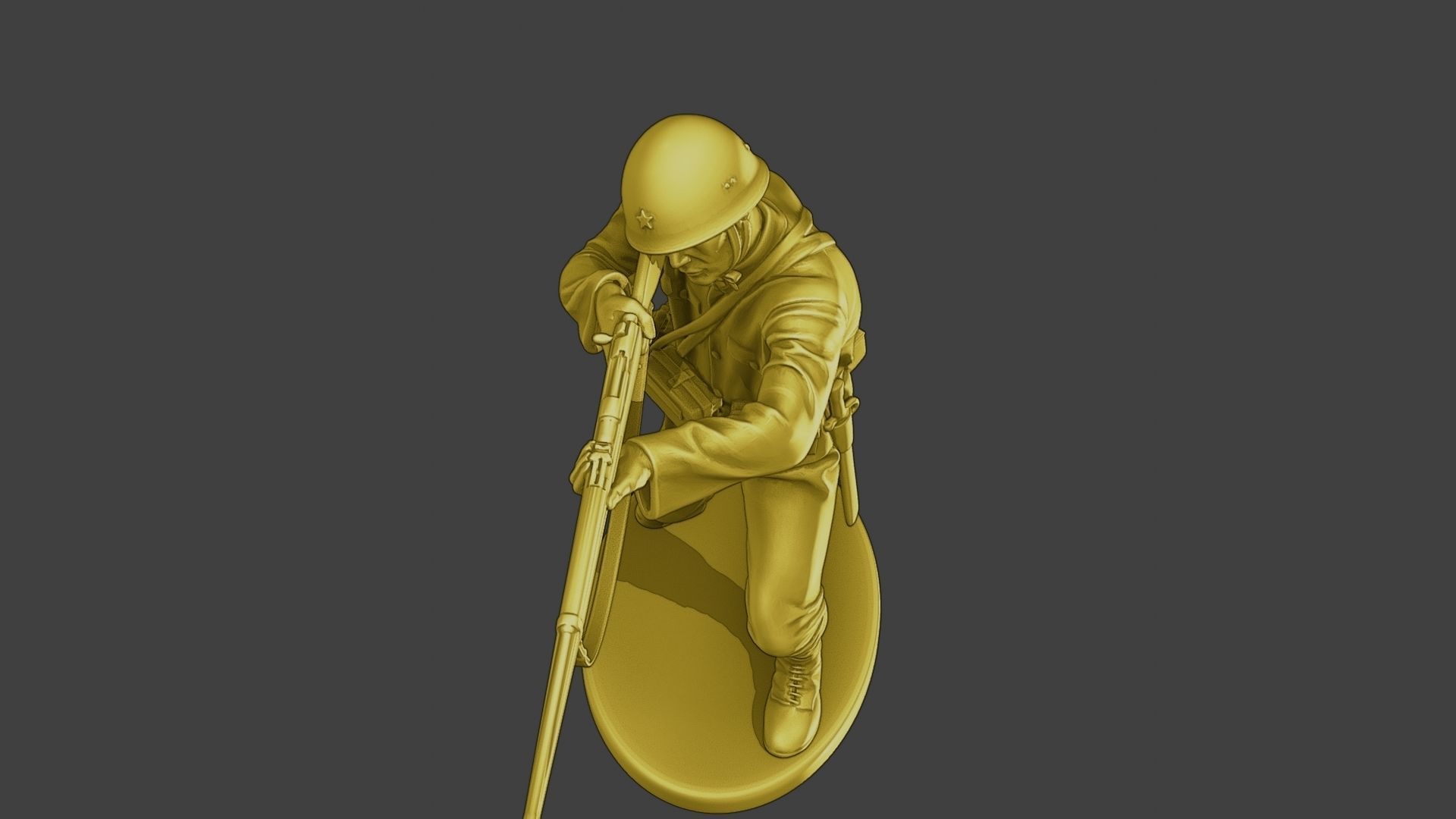 Japanese soldier ww2 Shoot Stand J2 3D print model_14