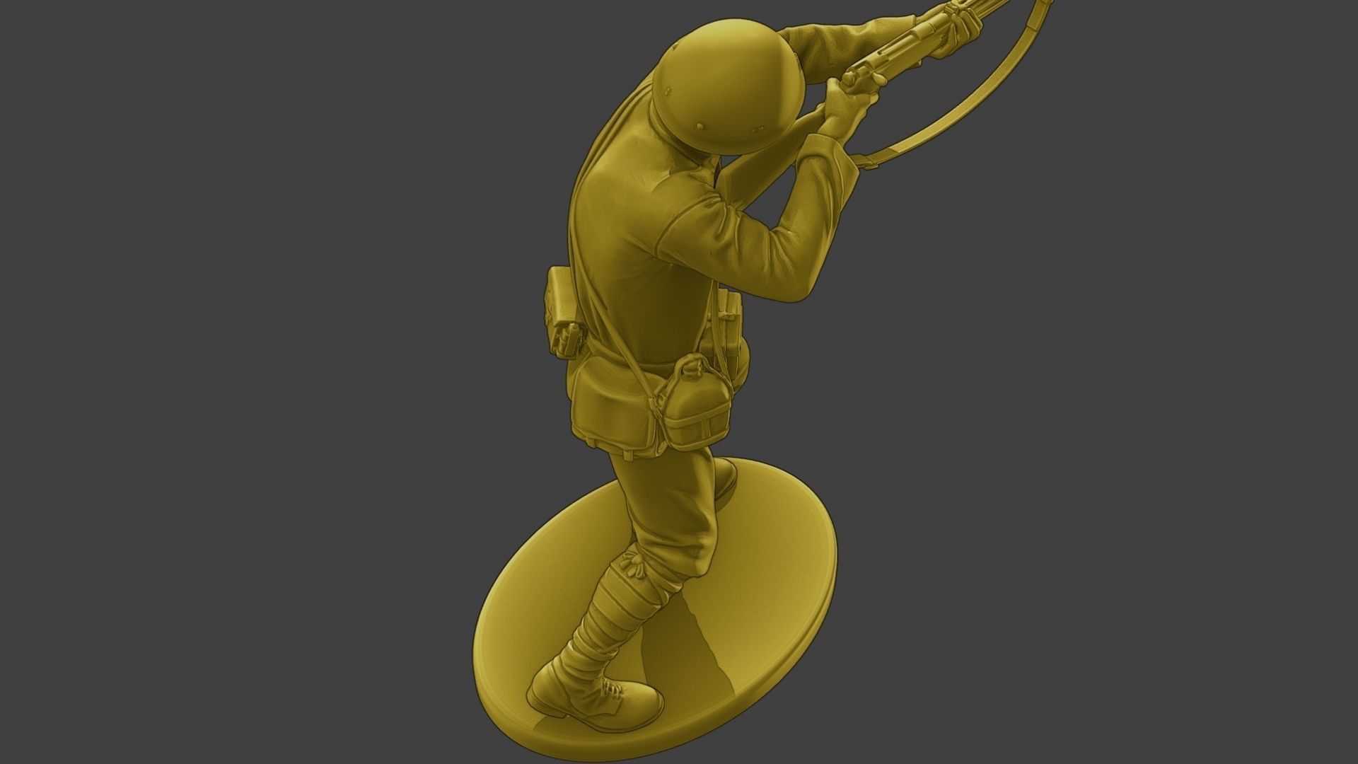 Japanese soldier ww2 Shoot Stand J2 3D print model_22
