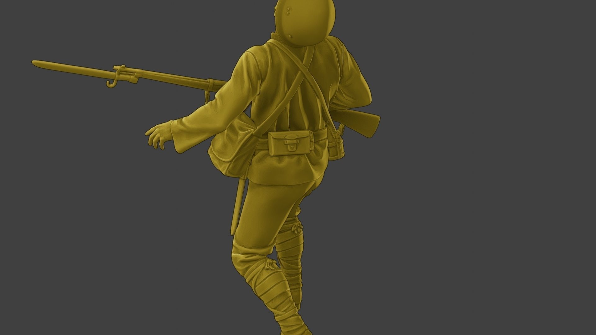 Japanese soldier ww2 Shooted J2 3D print model_25