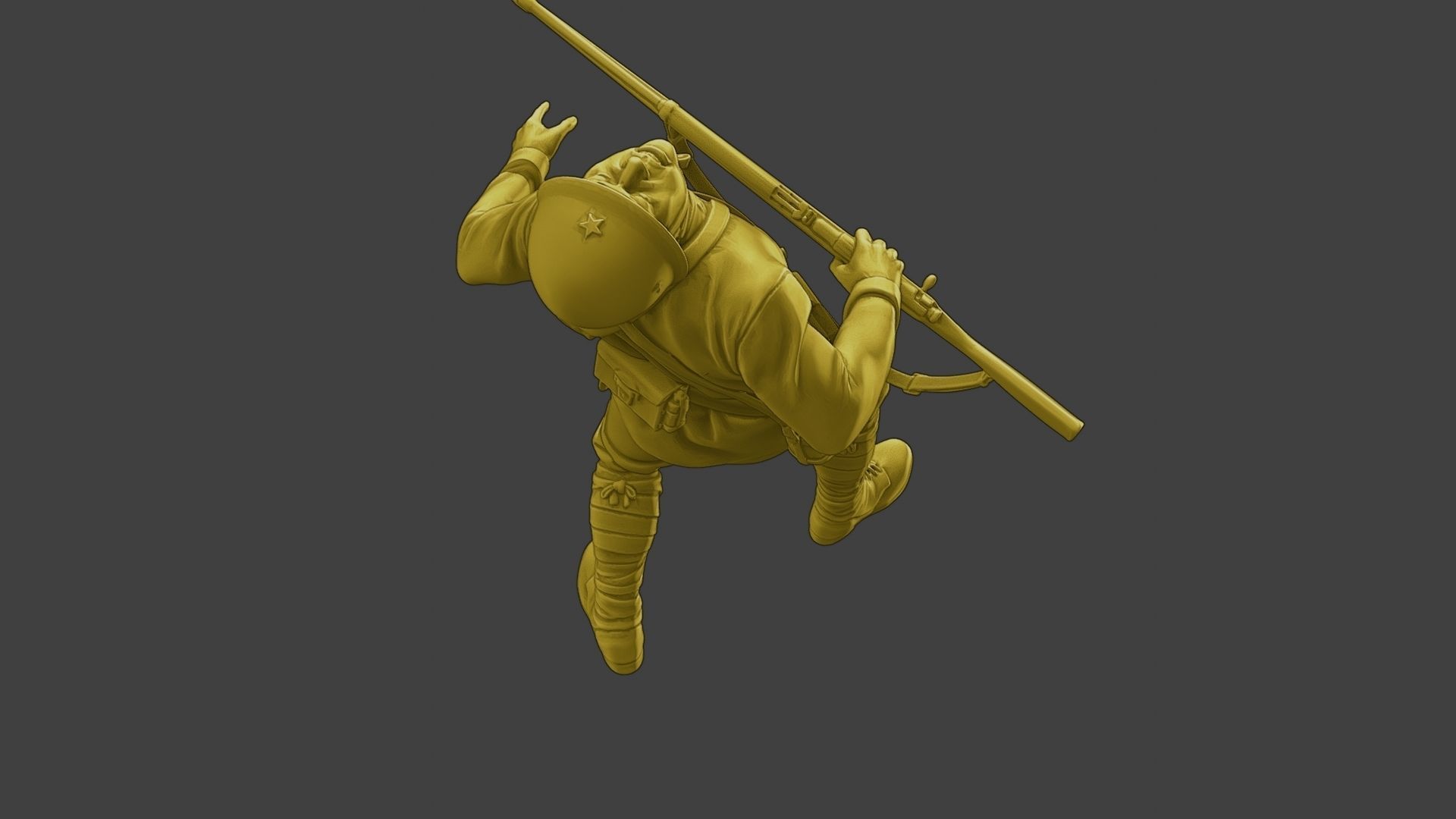 Japanese soldier ww2 Shooted J2 3D print model_23