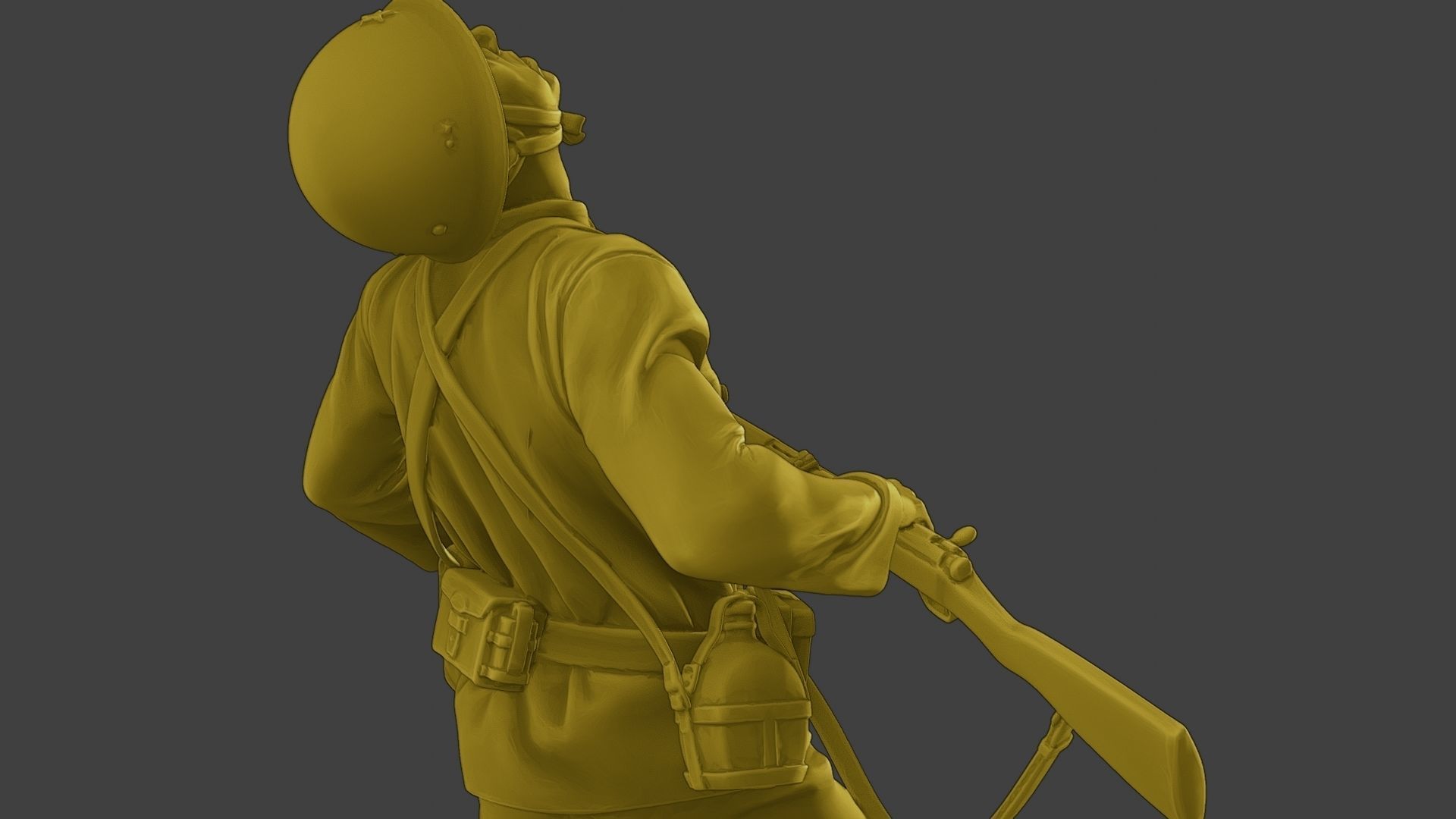 Japanese soldier ww2 Shooted J2 3D print model_20