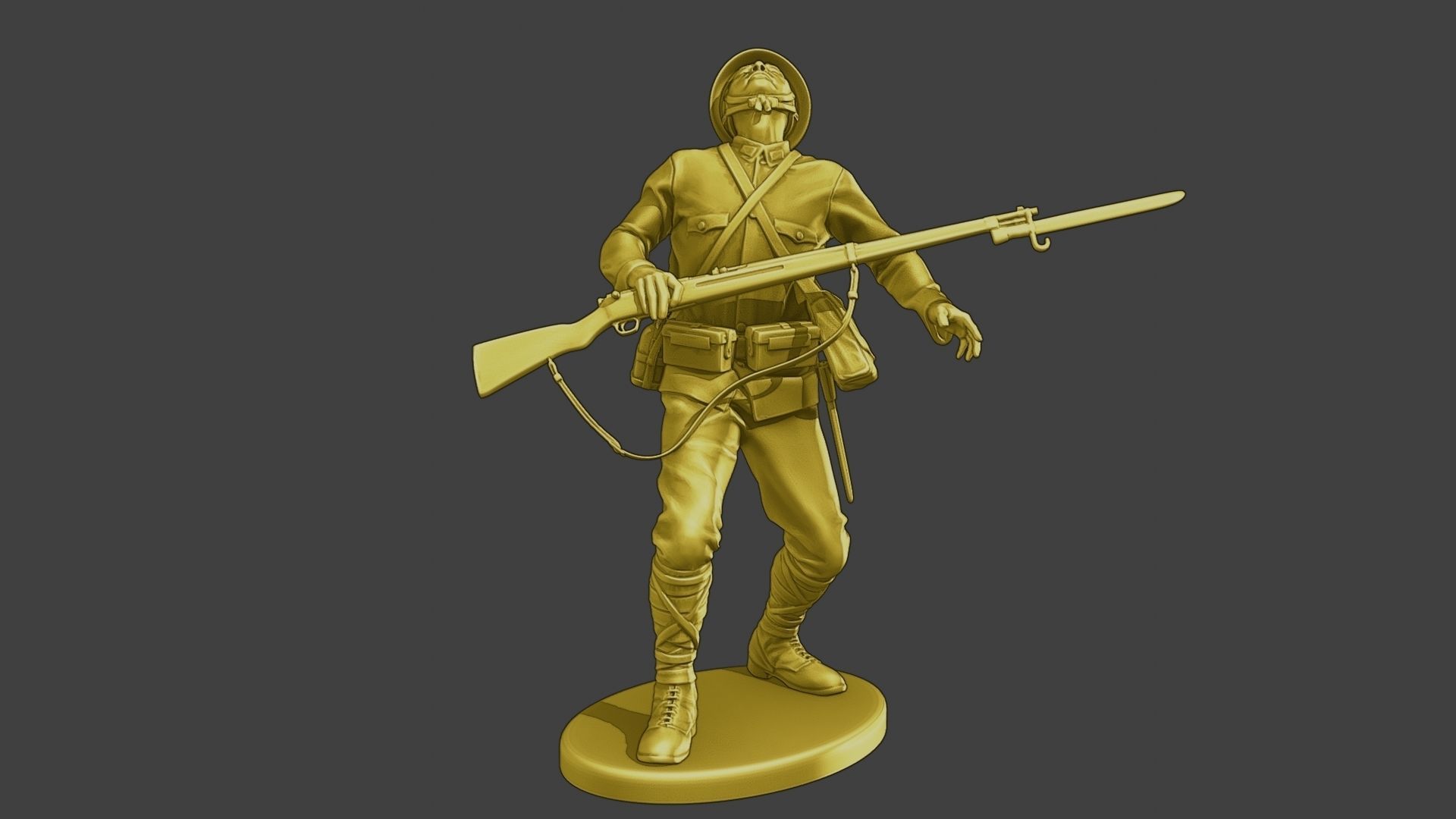 Japanese soldier ww2 Shooted J2 3D print model_2