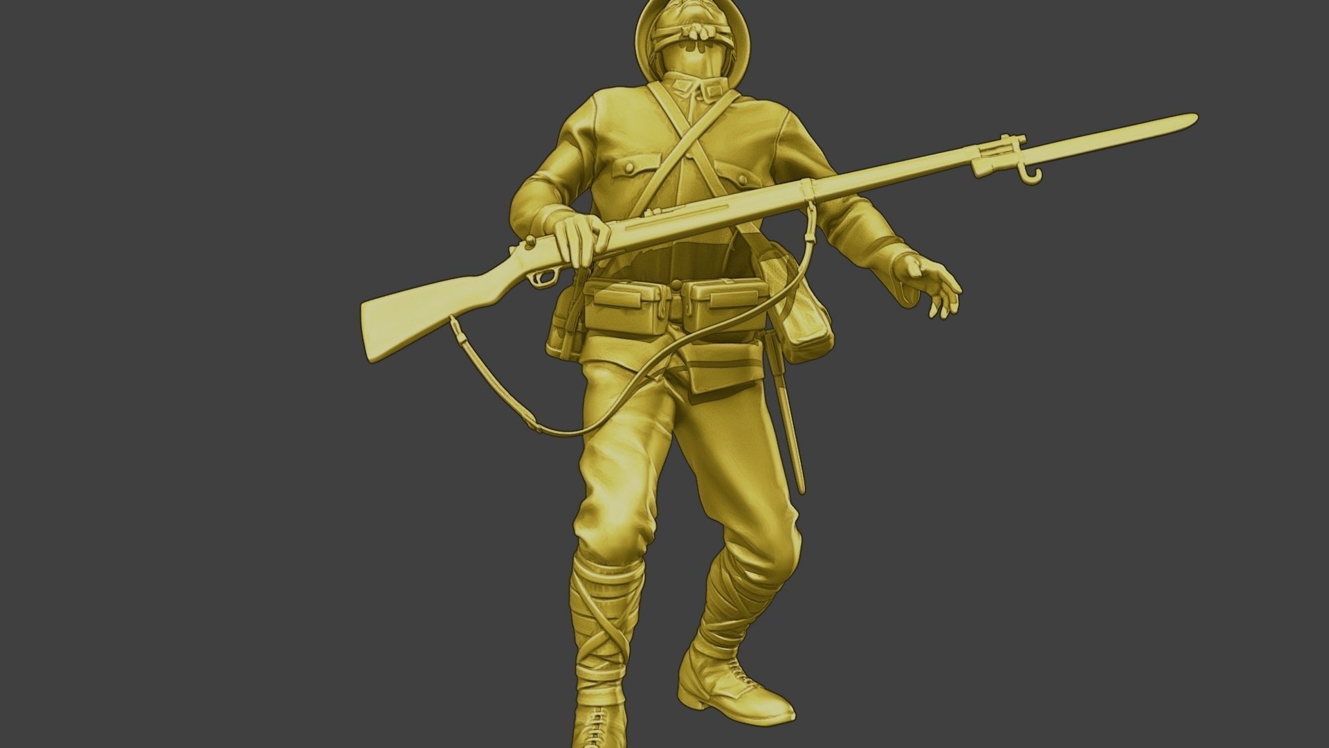 Japanese soldier ww2 Shooted J2 3D print model_27