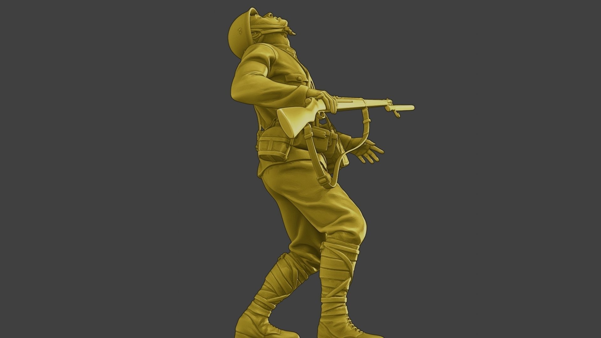 Japanese soldier ww2 Shooted J2 3D print model_13
