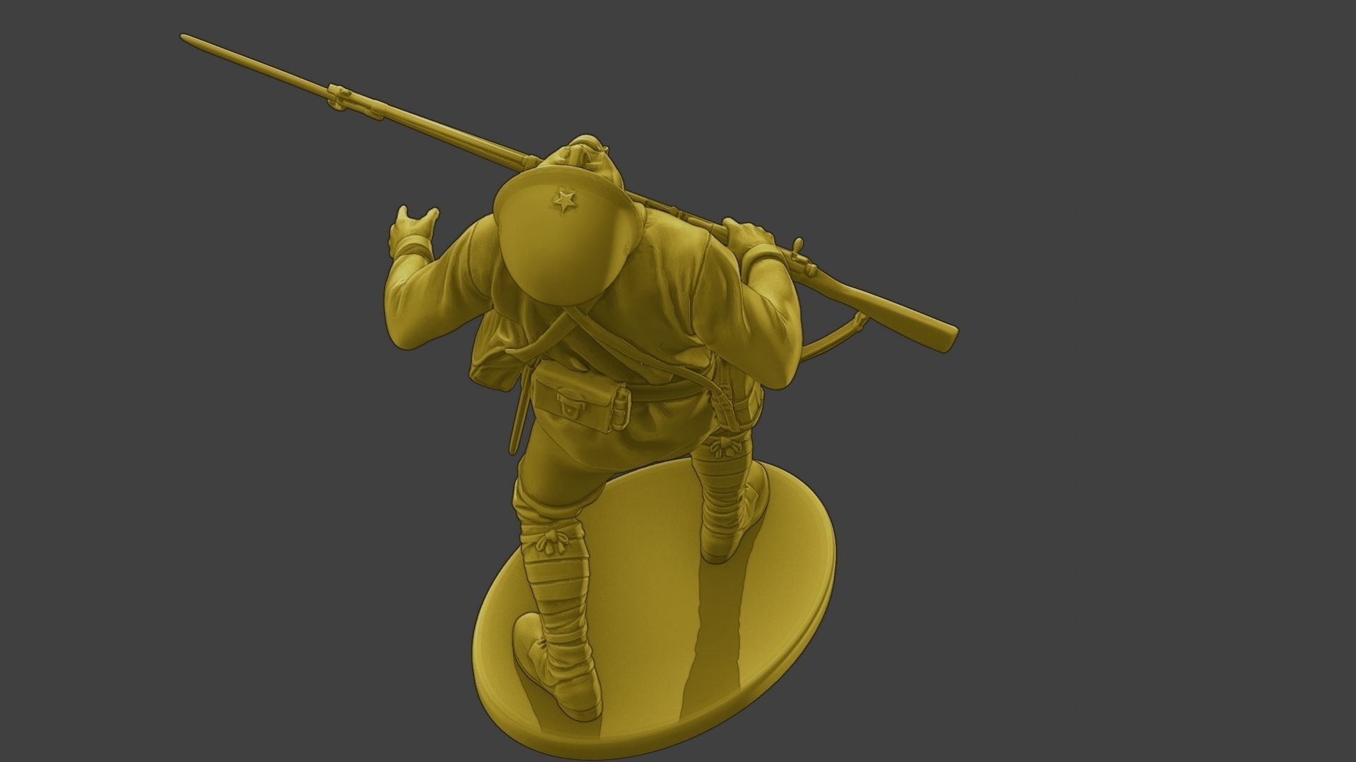 Japanese soldier ww2 Shooted J2 3D print model_22