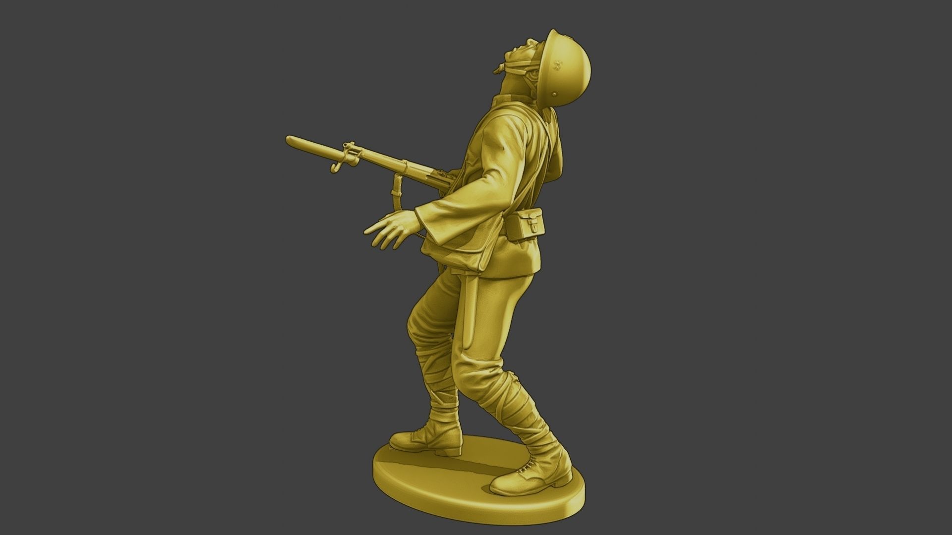 Japanese soldier ww2 Shooted J2 3D print model_5