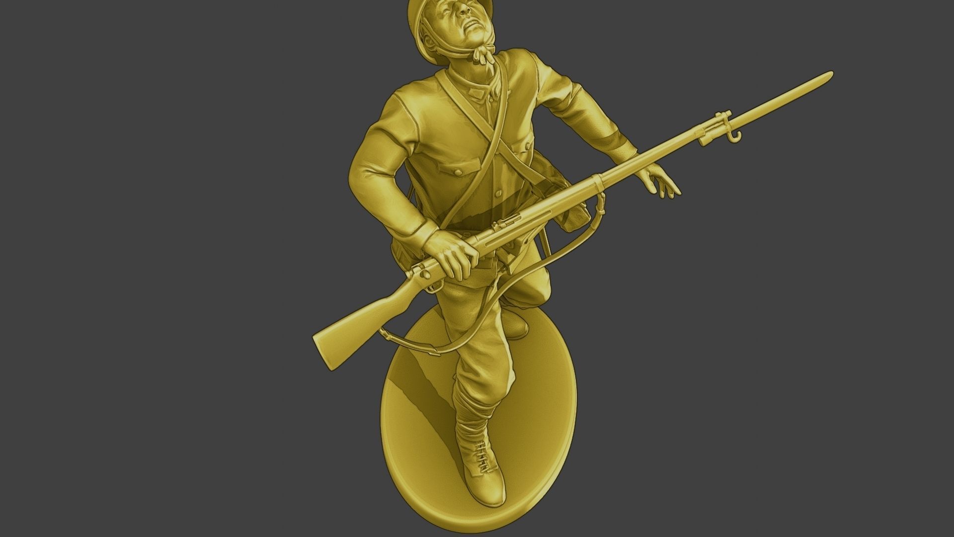 Japanese soldier ww2 Shooted J2 3D print model_14