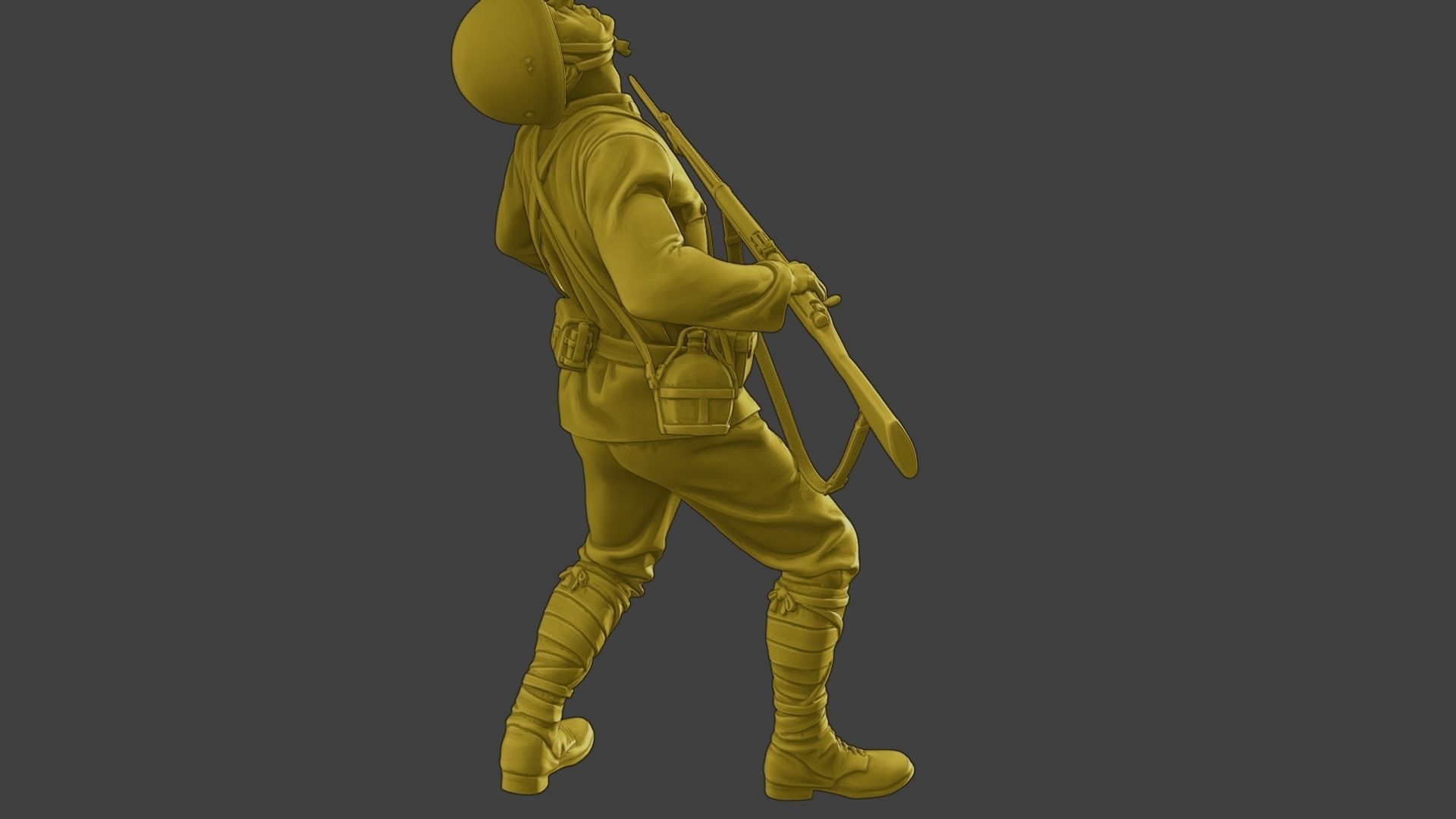 Japanese soldier ww2 Shooted J2 3D print model_30