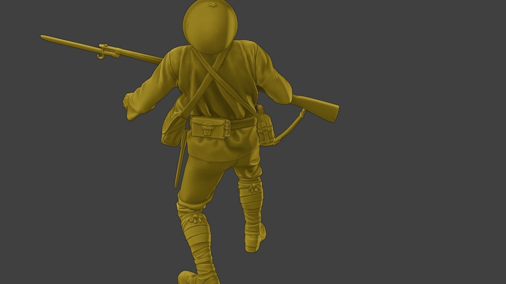 Japanese soldier ww2 Shooted J2 3D print model_24