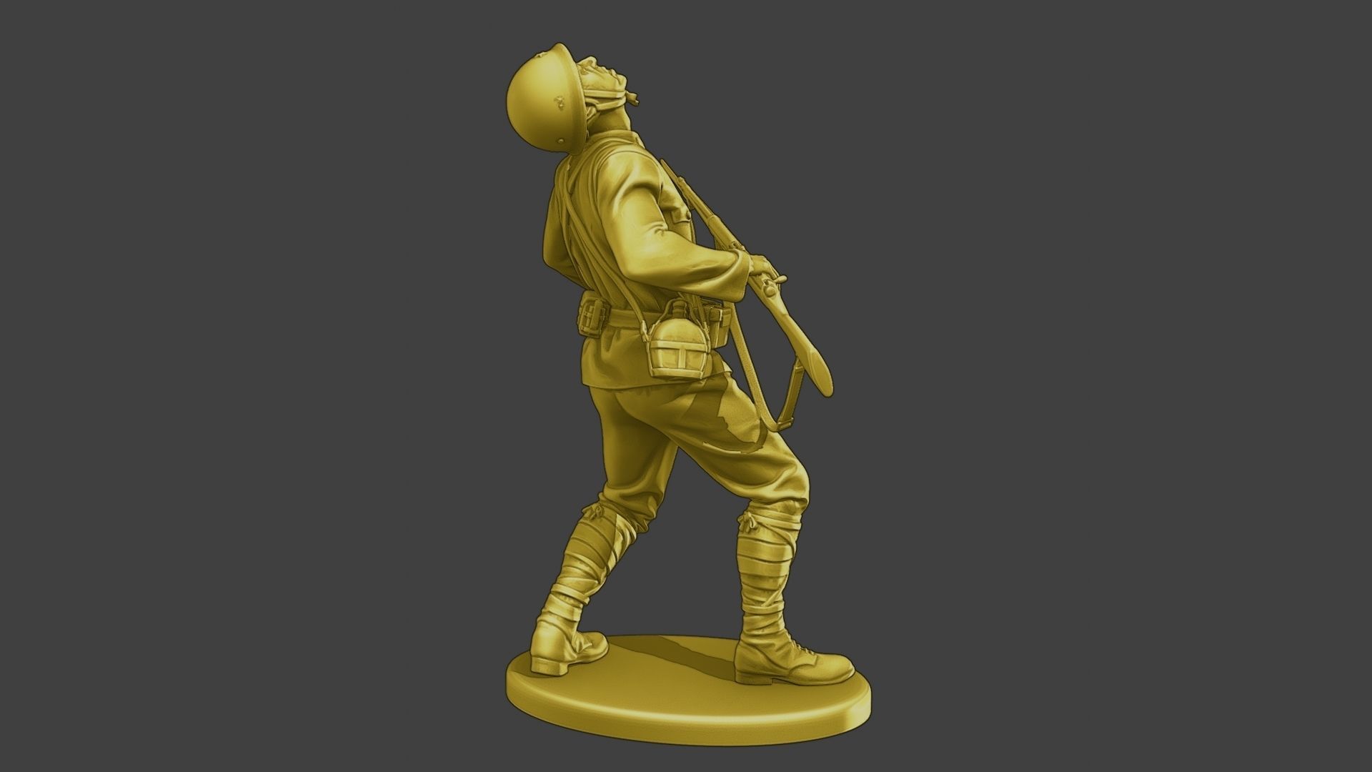 Japanese soldier ww2 Shooted J2 3D print model_9