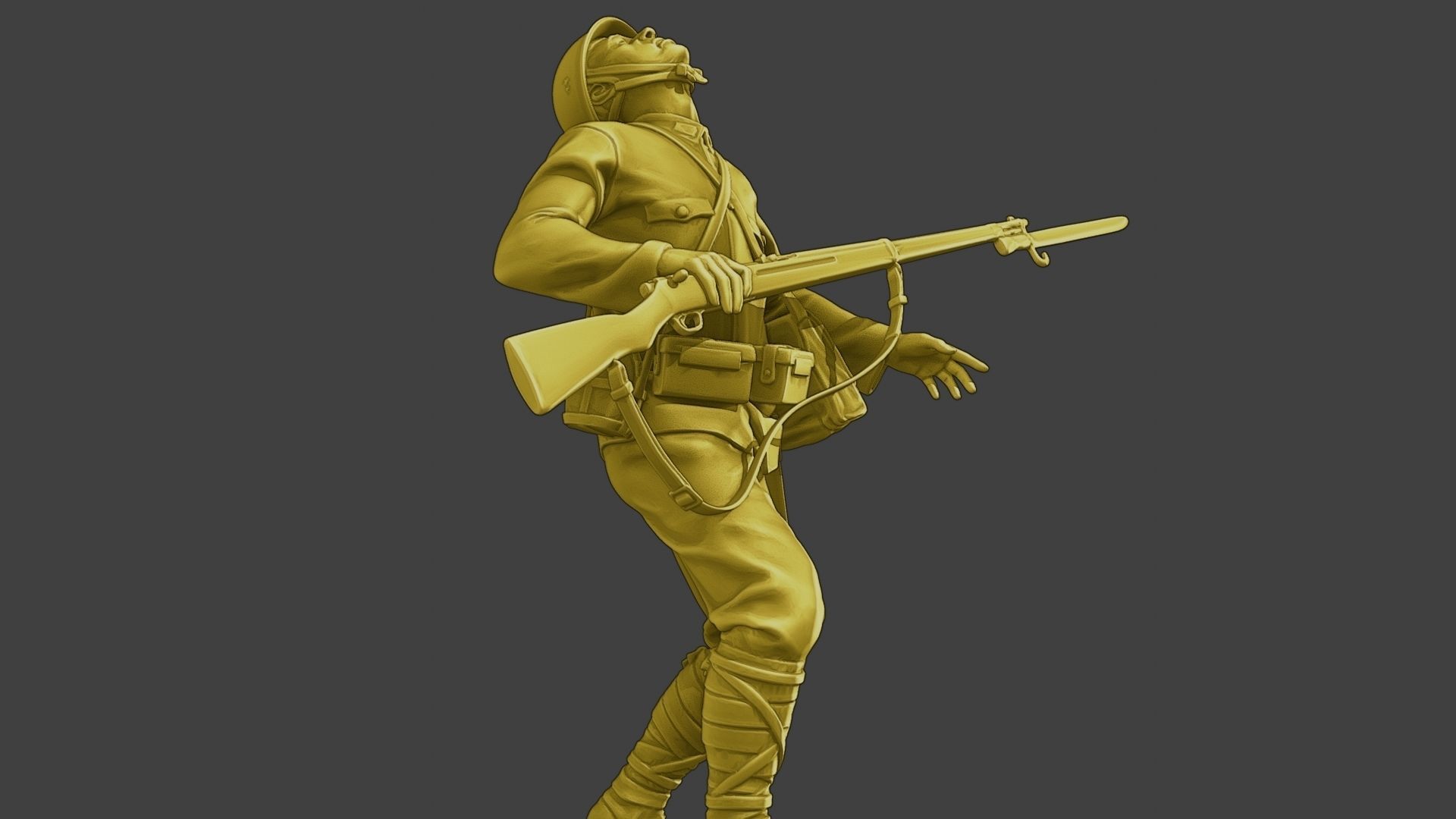 Japanese soldier ww2 Shooted J2 3D print model_28