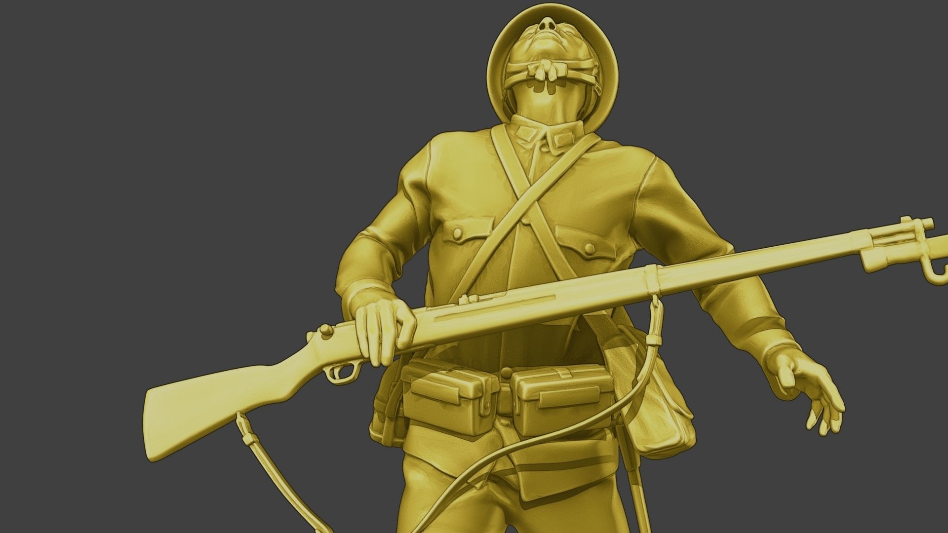 Japanese soldier ww2 Shooted J2 3D print model_18