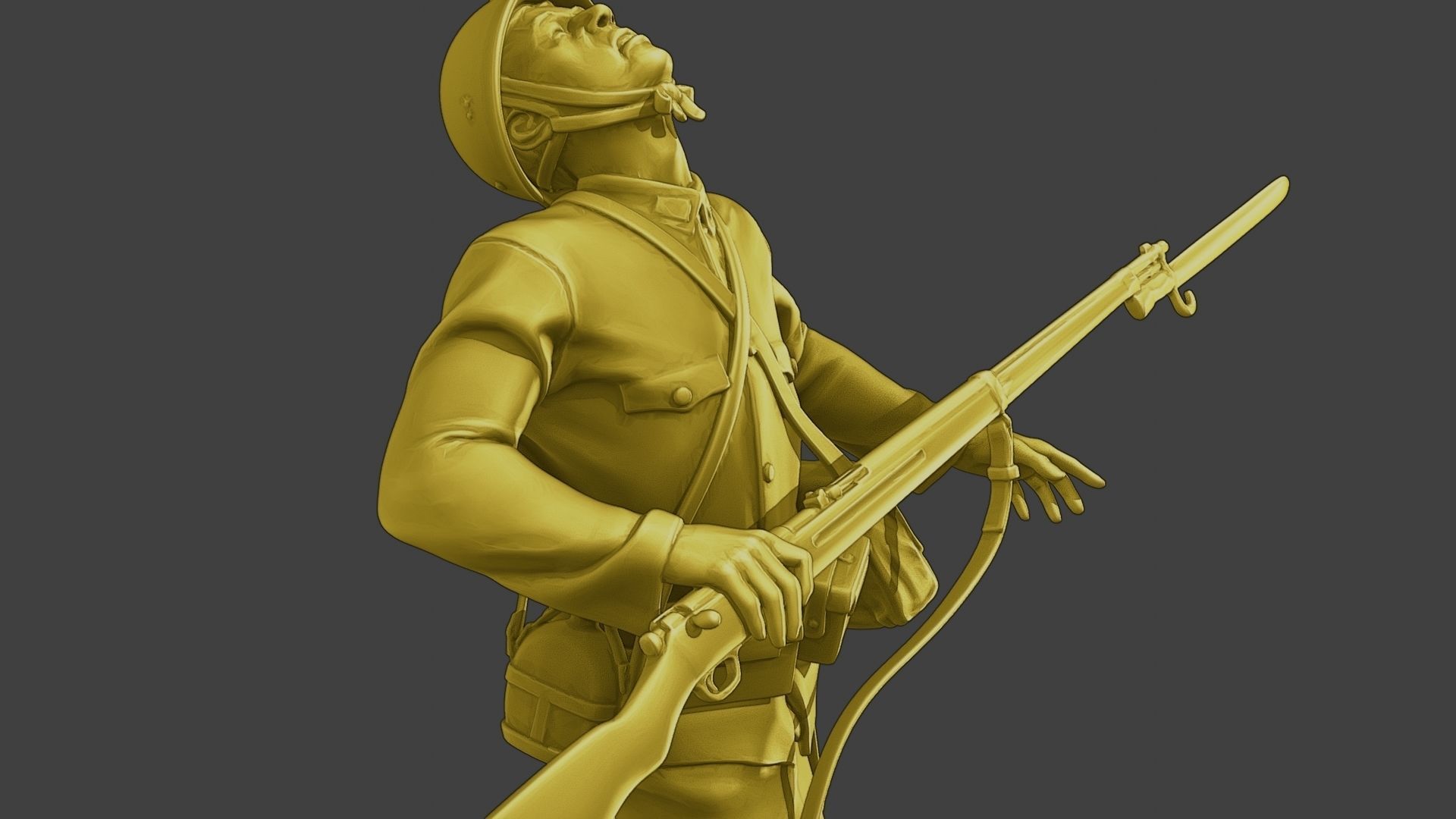 Japanese soldier ww2 Shooted J2 3D print model_19
