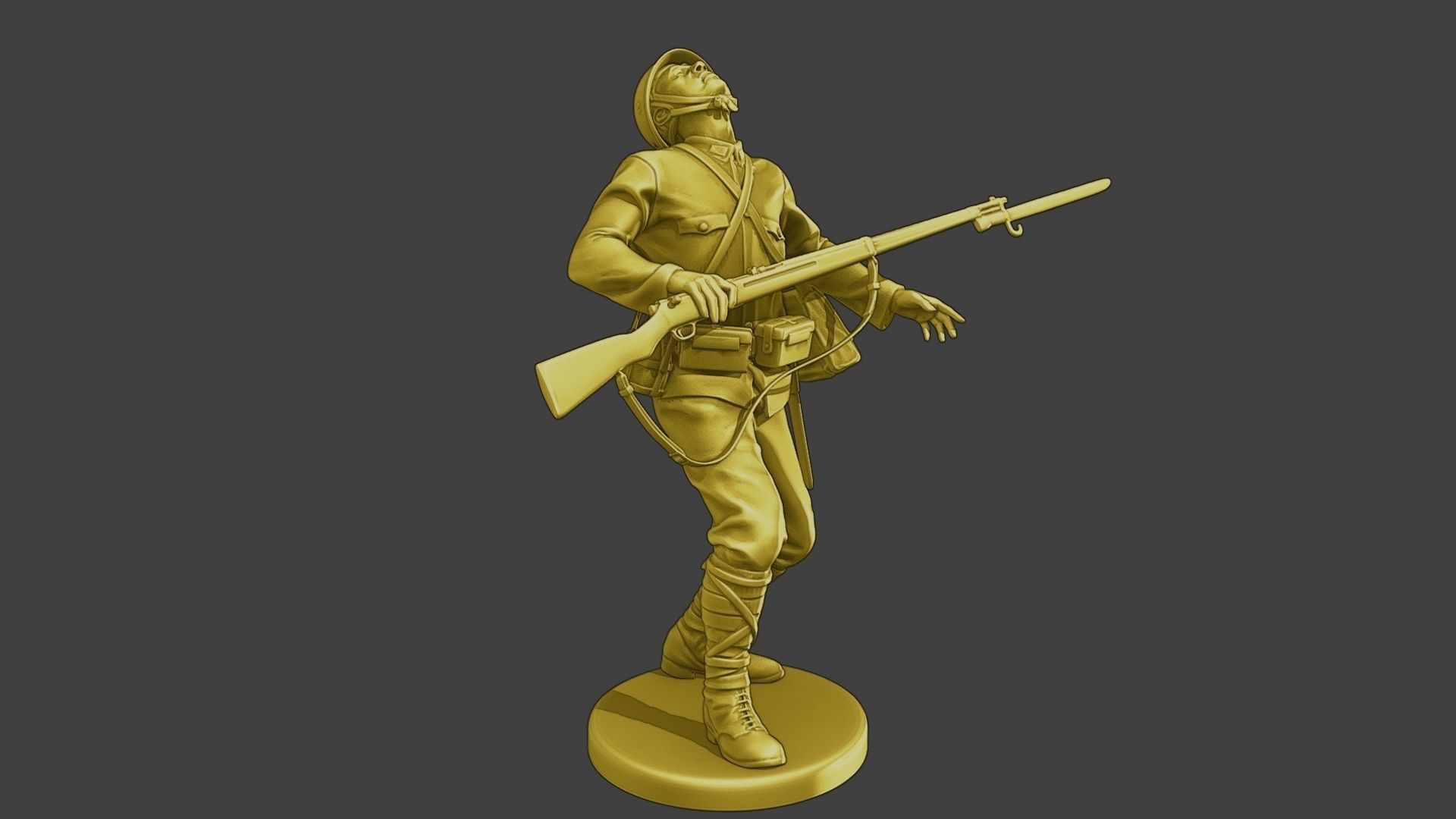 Japanese soldier ww2 Shooted J2 3D print model_11