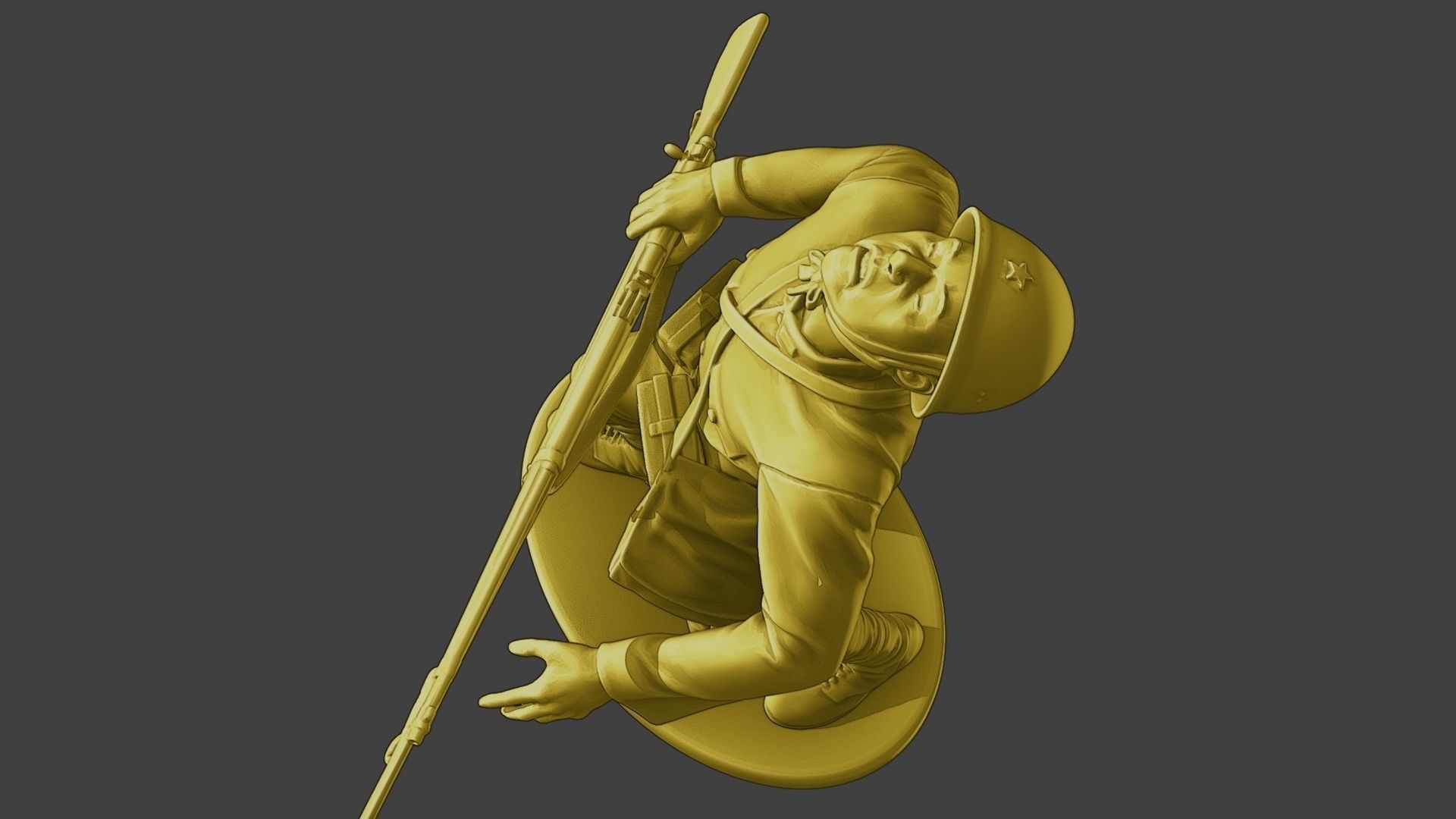 Japanese soldier ww2 Shooted J2 3D print model_16