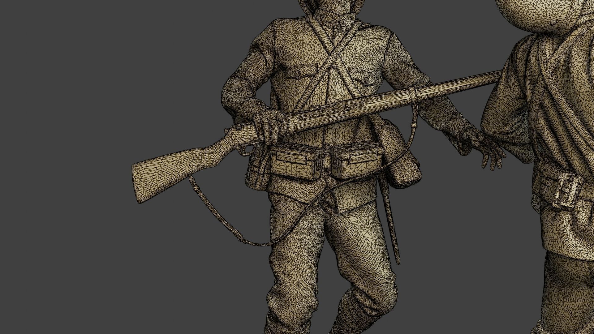 Japanese soldier ww2 Shooted J2 3D print model_12