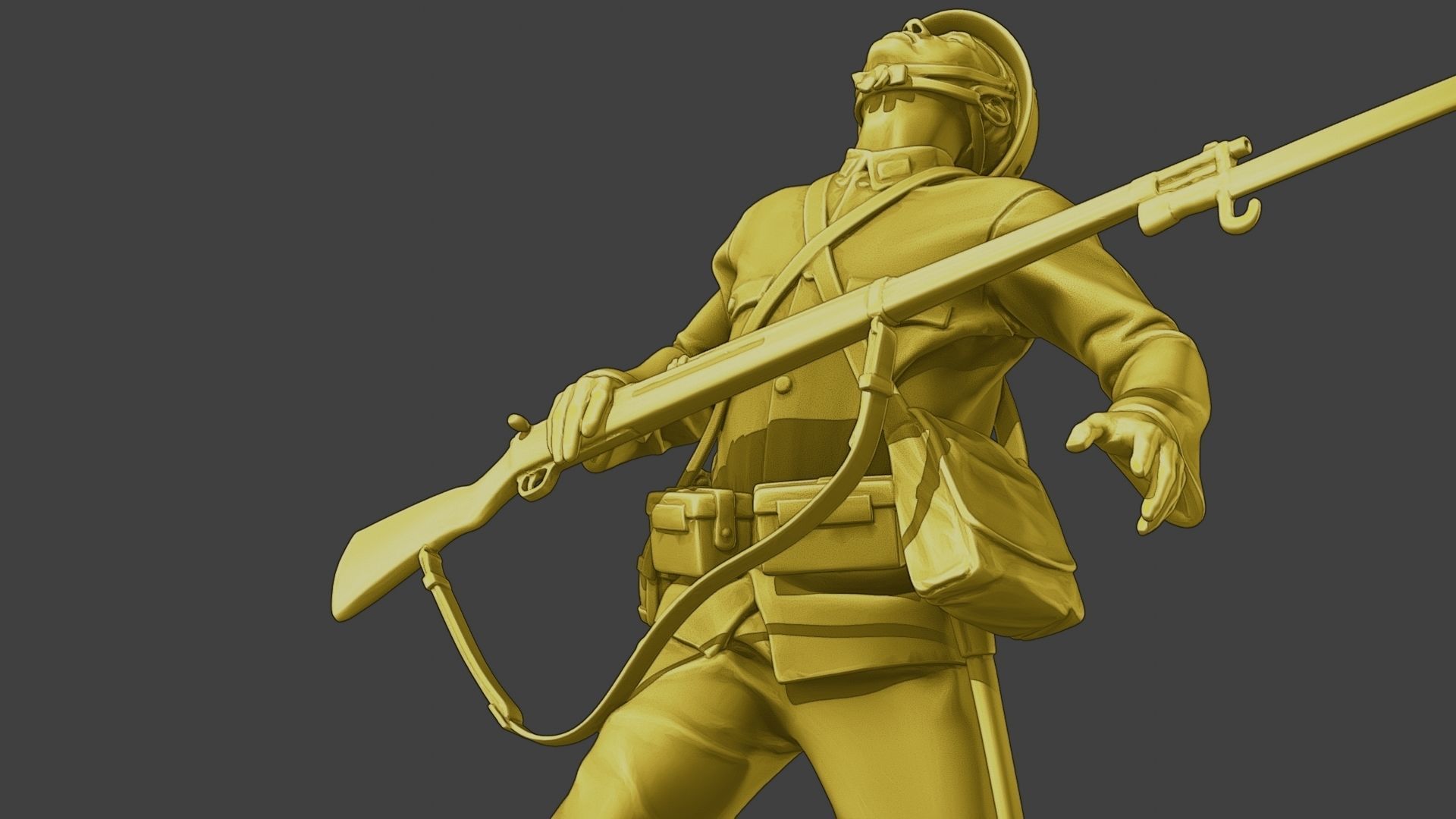 Japanese soldier ww2 Shooted J2 3D print model_17