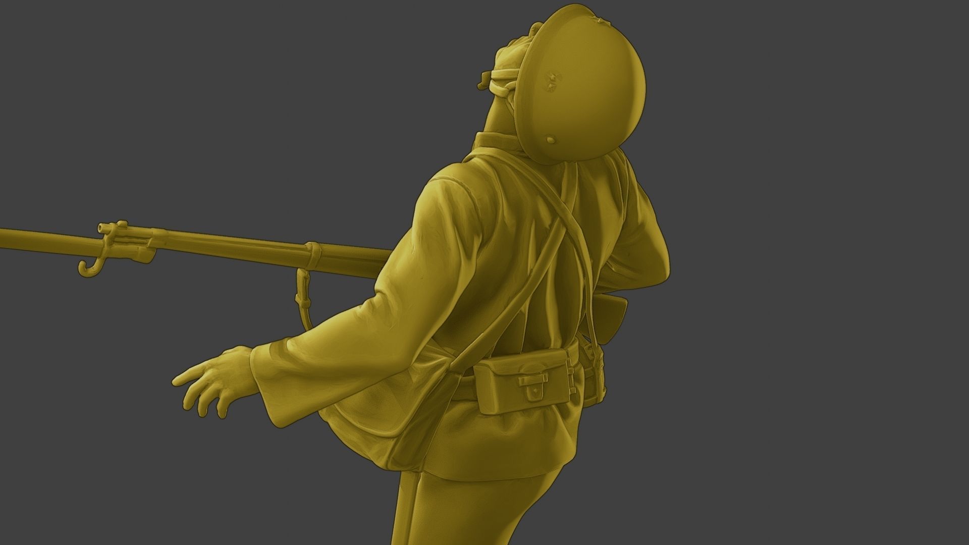 Japanese soldier ww2 Shooted J2 3D print model_21