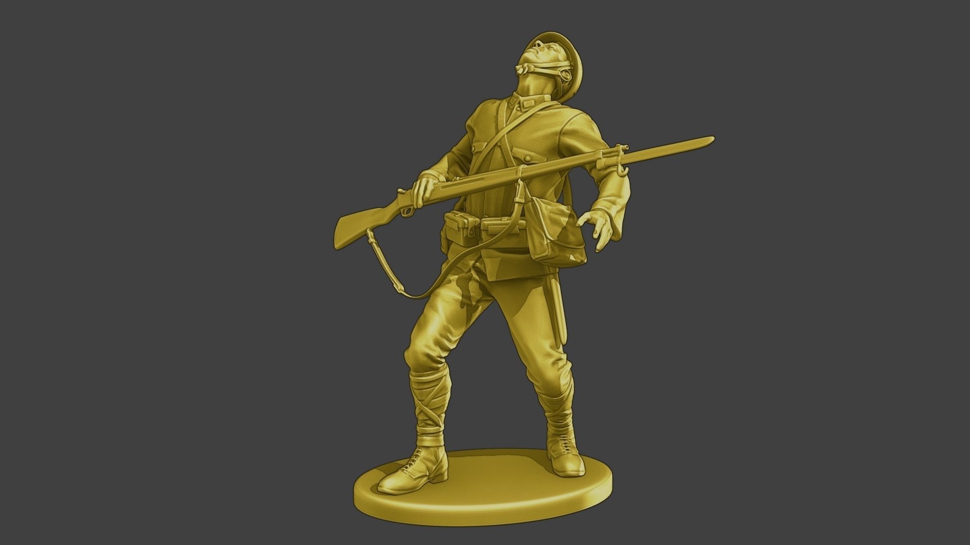 Japanese soldier ww2 Shooted J2 3D print model_3