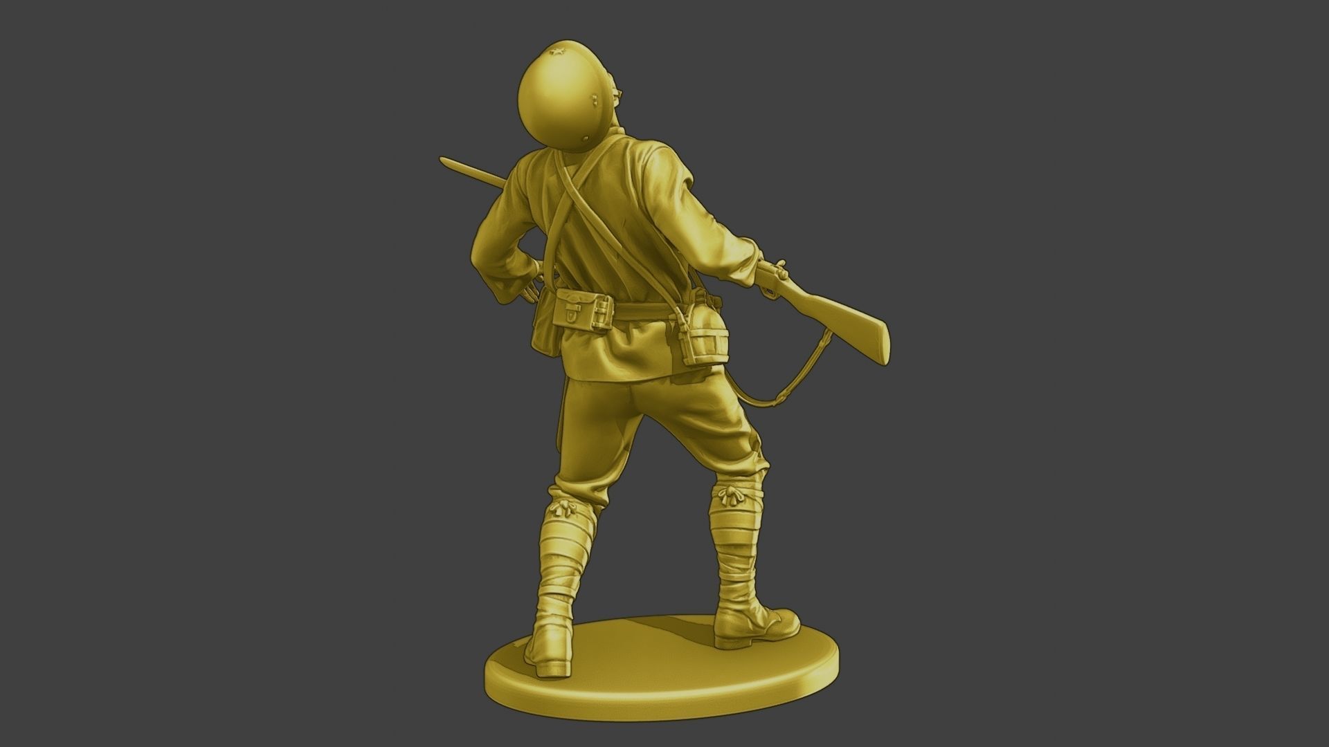 Japanese soldier ww2 Shooted J2 3D print model_8