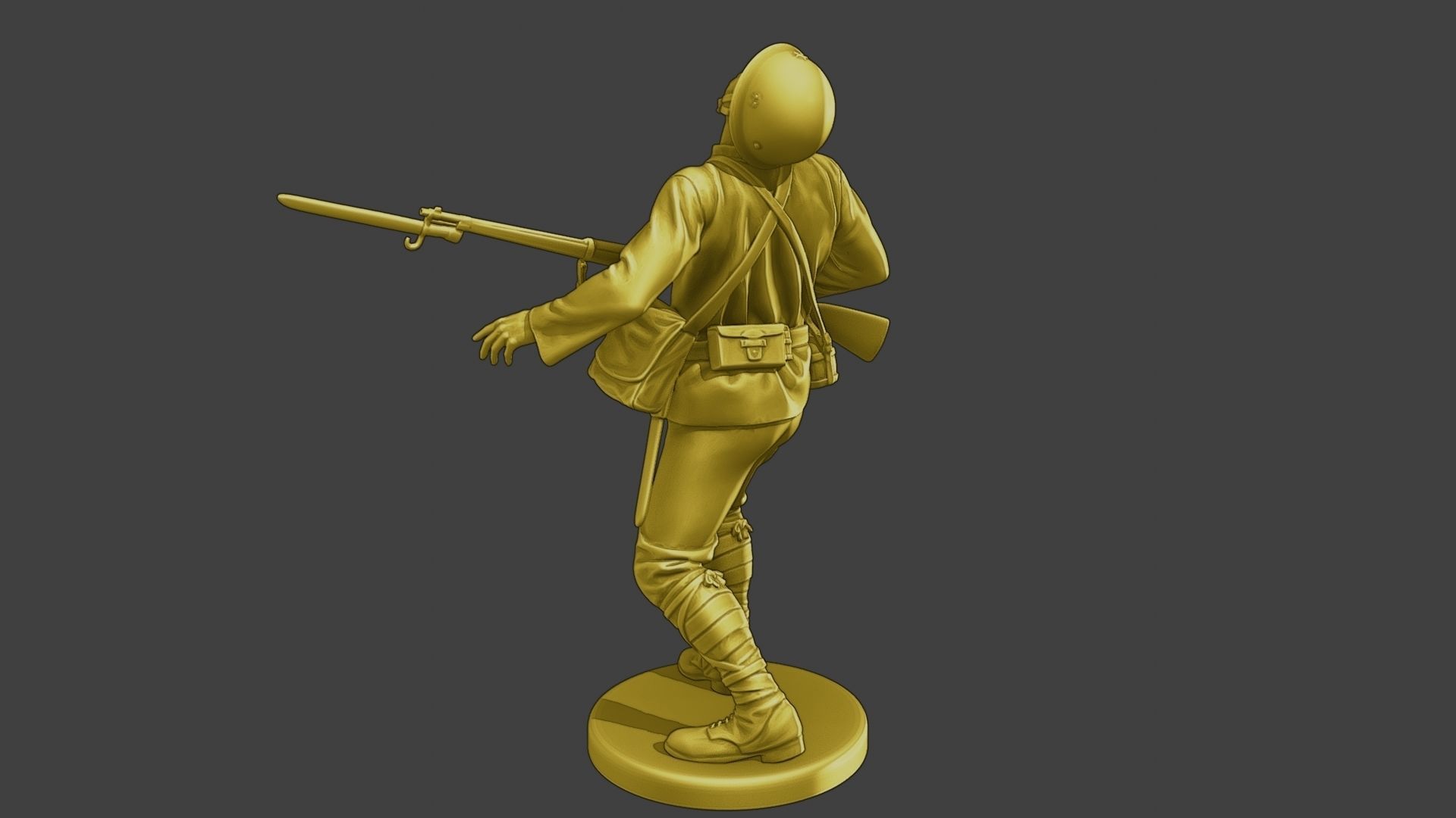 Japanese soldier ww2 Shooted J2 3D print model_6