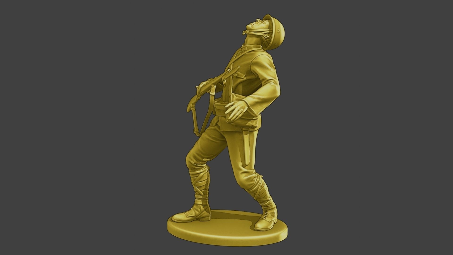 Japanese soldier ww2 Shooted J2 3D print model_4
