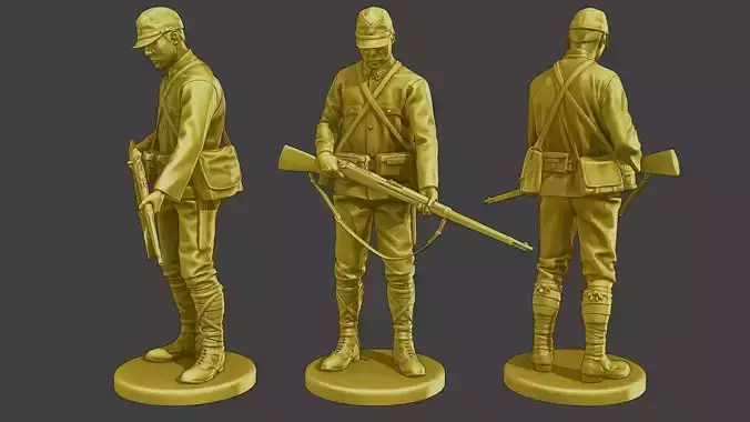 Japanese soldier ww2 Stand J2 3D print model