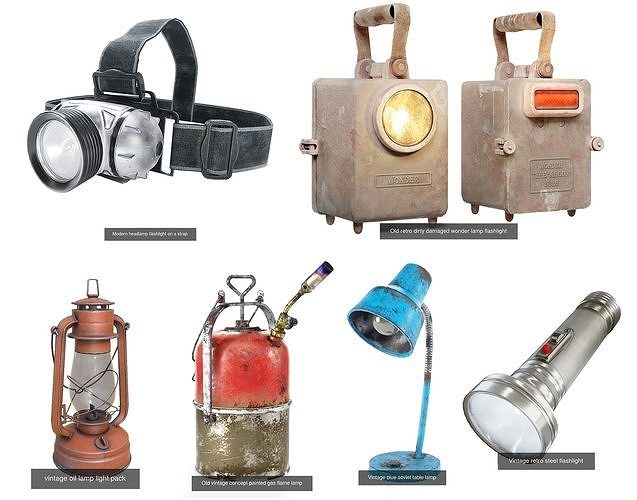 Collection of light flash light and lanterns da1 