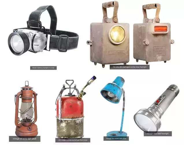 Collection of light flash light and lanterns da1 