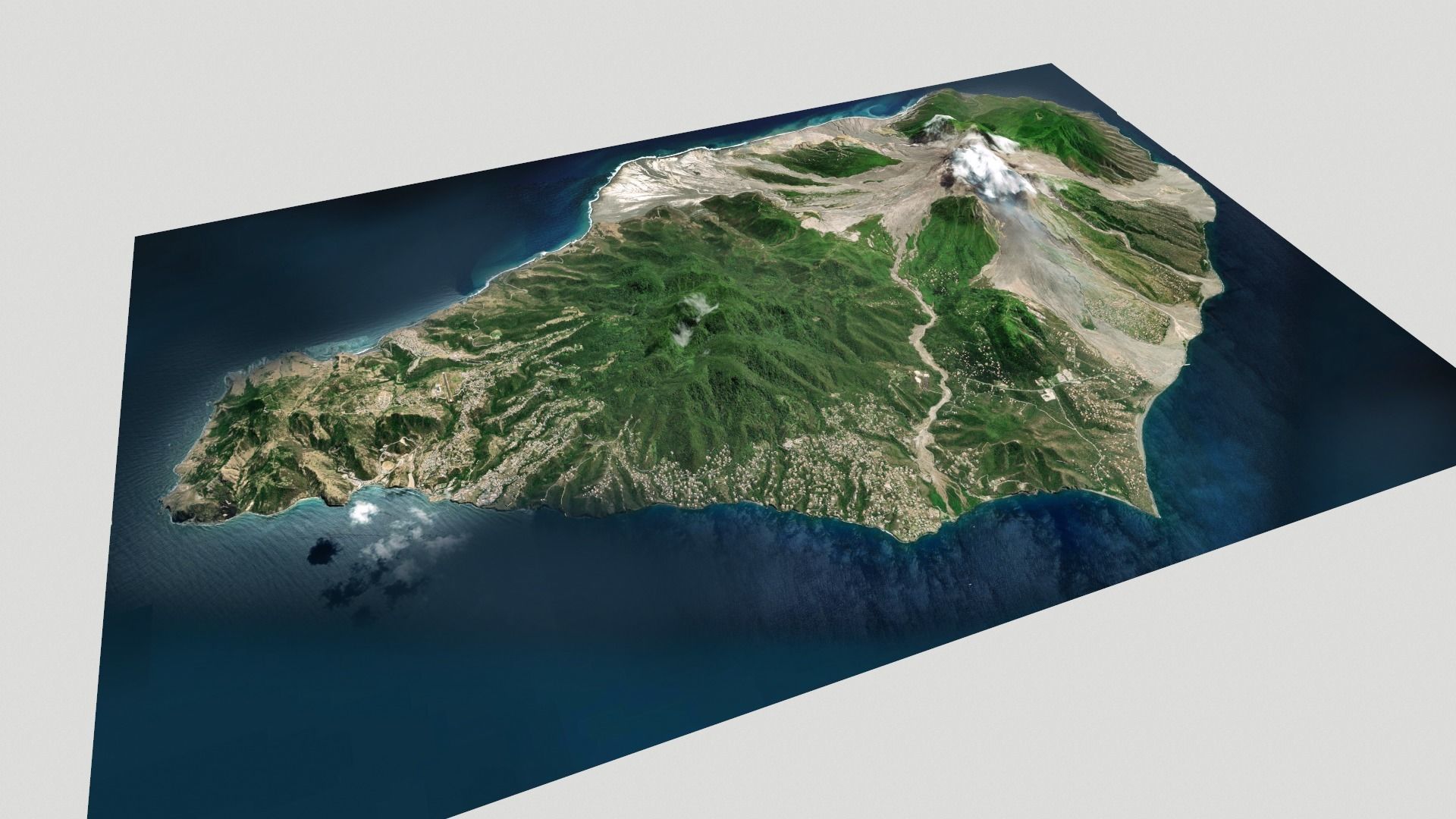 Montserrat  island Caribbean 3D model_9