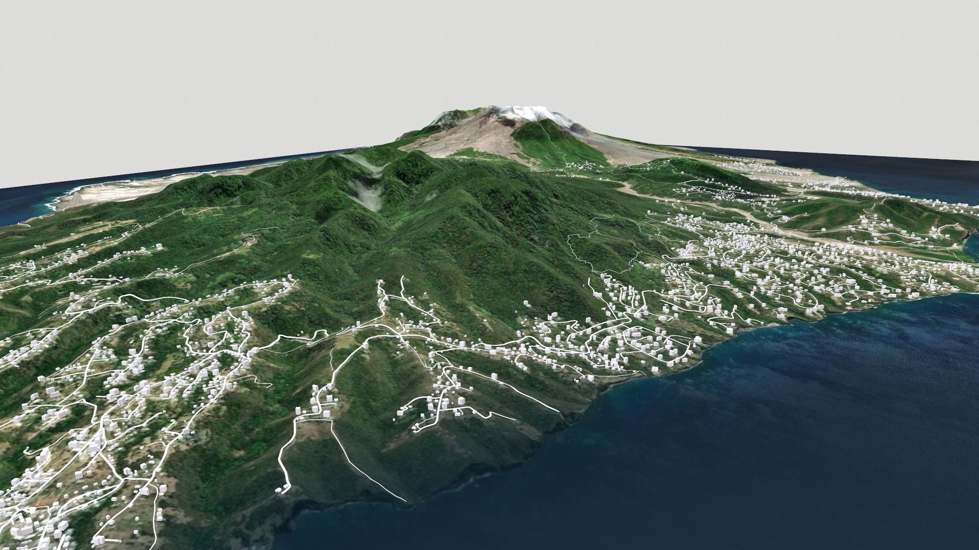 Montserrat  island Caribbean 3D model_5