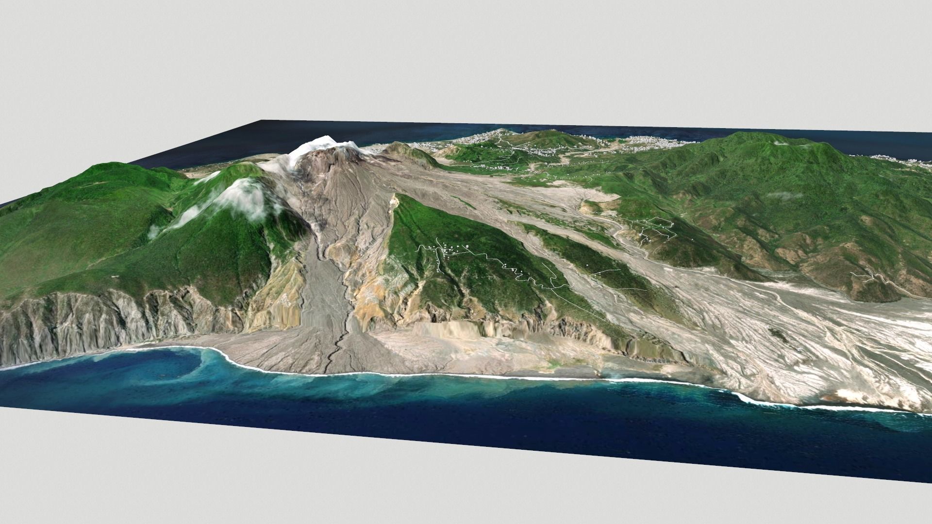 Montserrat  island Caribbean 3D model_11