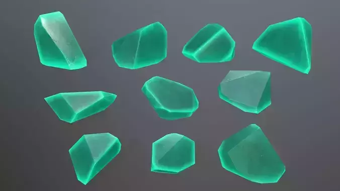 Crystal Set emerald gemstones