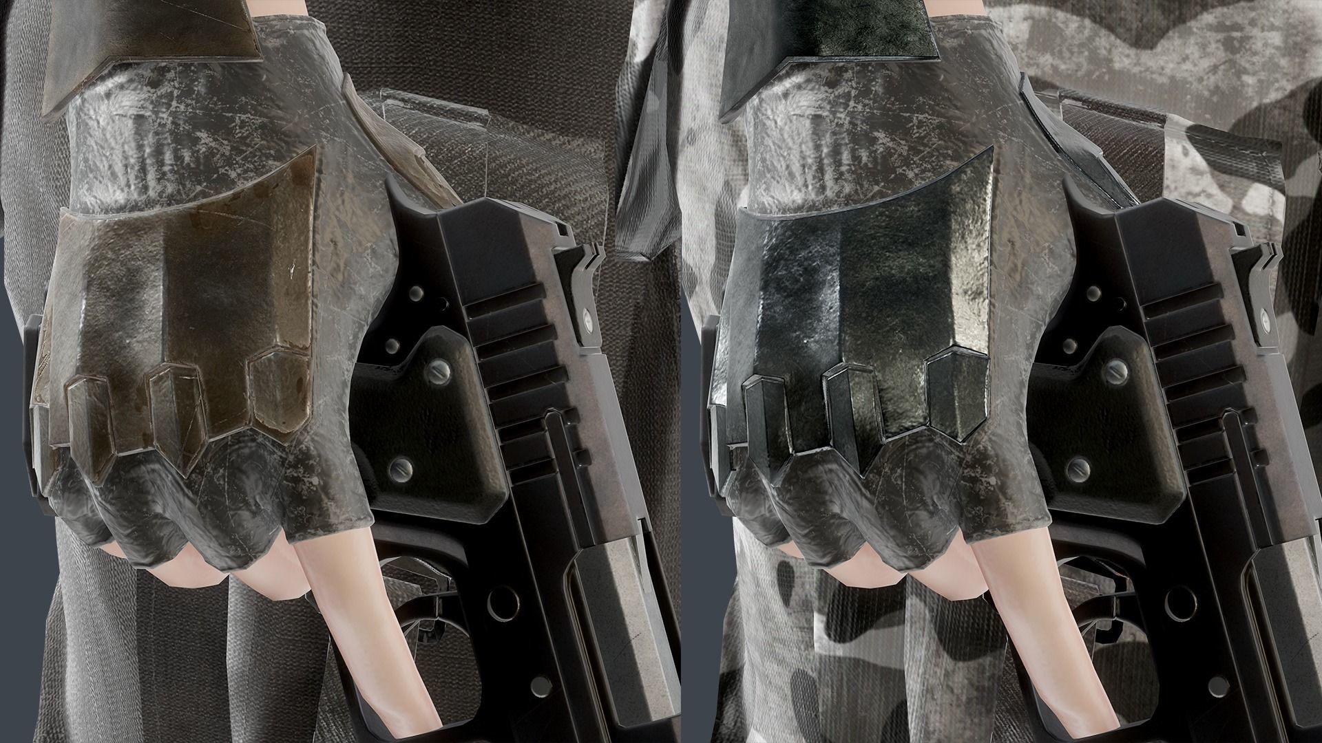 Military Girl V2 Low-poly 3D model_8