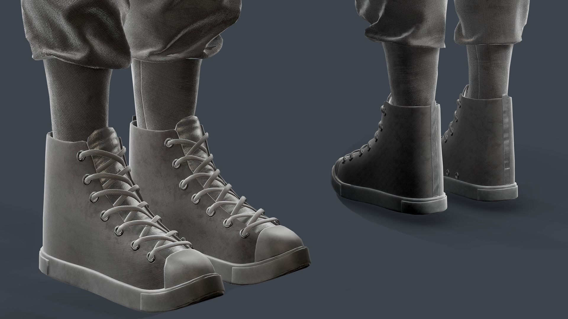 Military Girl V2 Low-poly 3D model_4