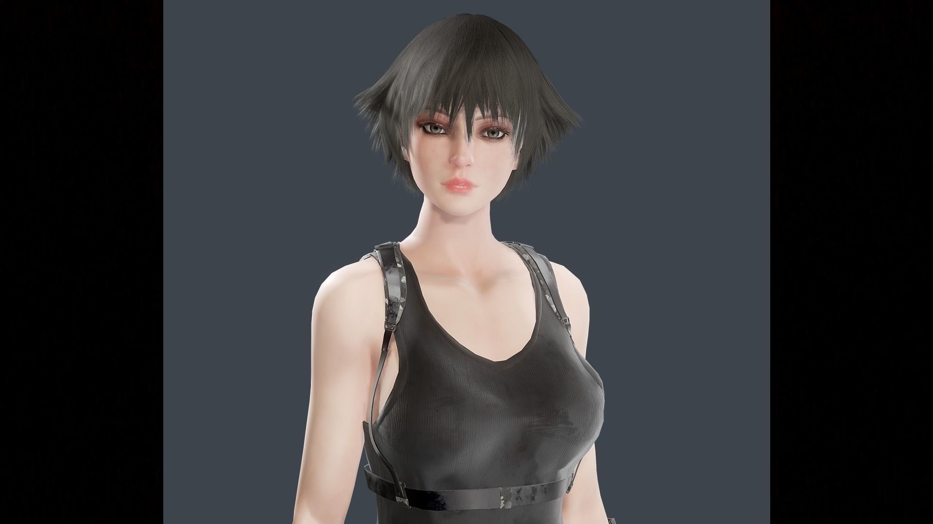 Military Girl V2 Low-poly 3D model_2