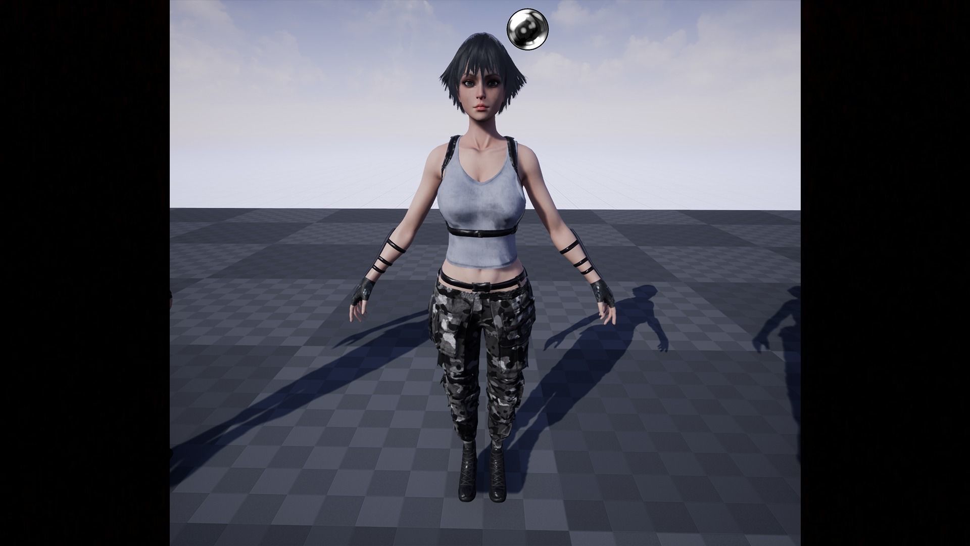 Military Girl V2 Low-poly 3D model_16