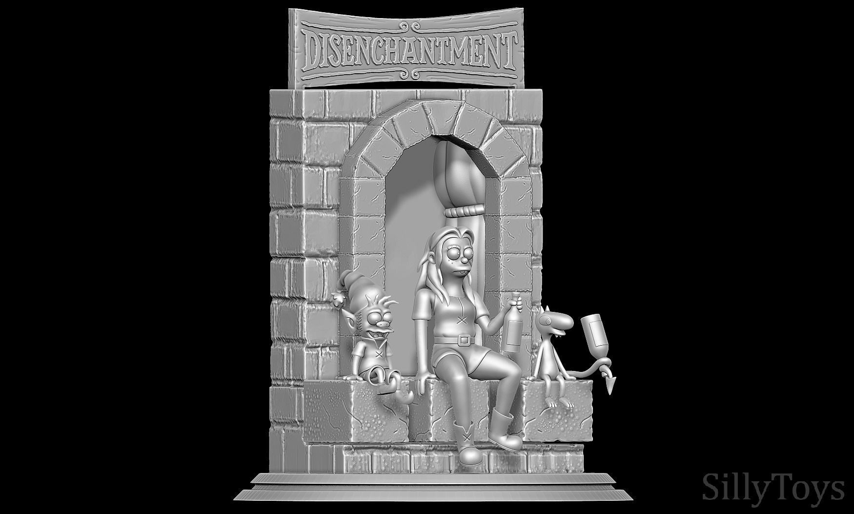 Disenchantment Diorama 3D print model_7