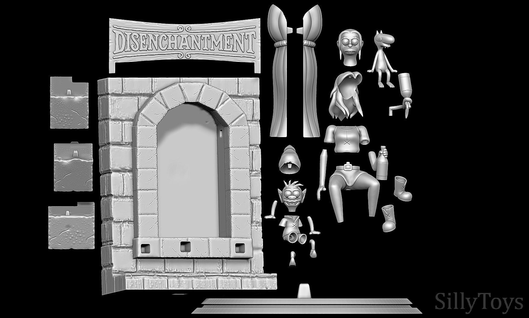 Disenchantment Diorama 3D print model_8